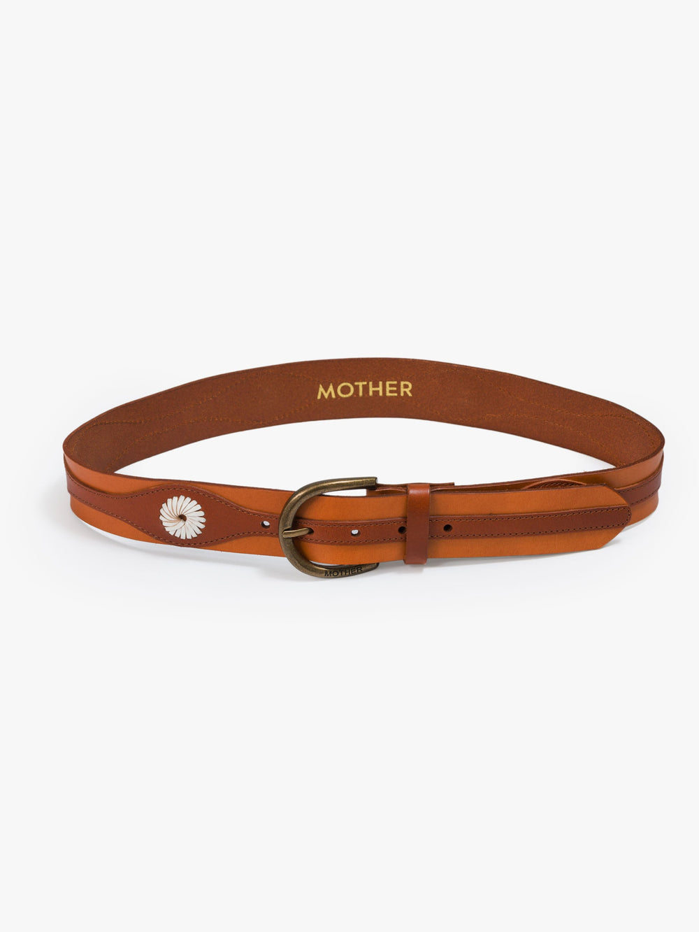 Women The 2 Tone Leather Belt | Mother Denim Natural And Cognac