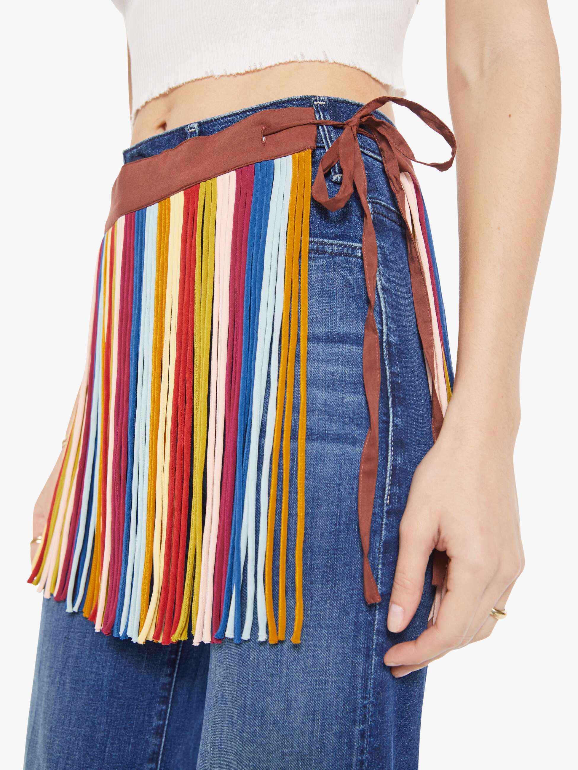 Women Alix of Bohemia Tessa Skirt | Mother Denim CANDY FRINGE