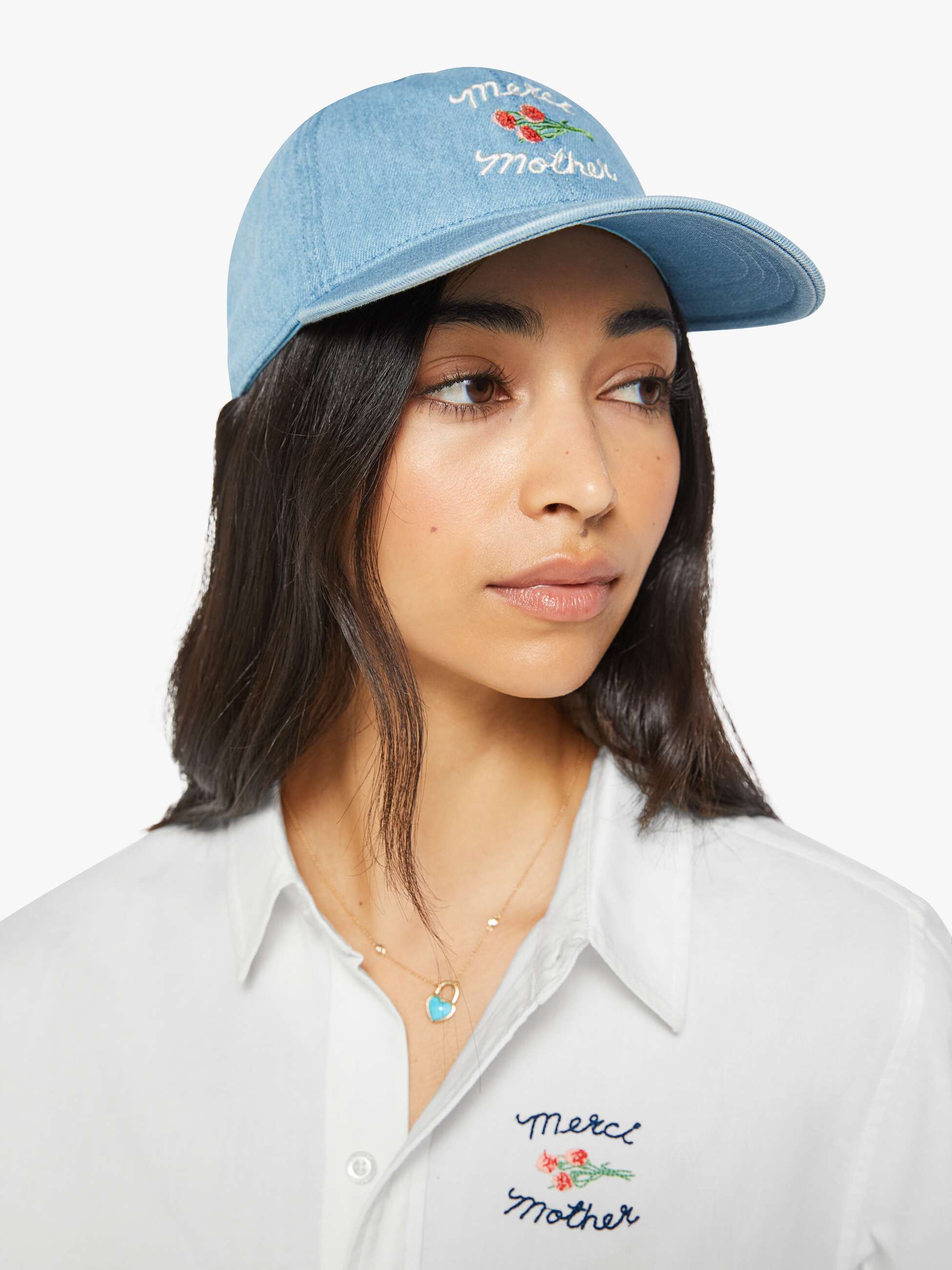 Women Merci x MOTHER Hats Off | Mother Denim Blue (Light-Pastel)
