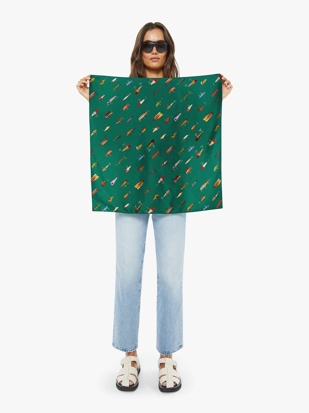 Women The Scarf It Down | Mother Denim Fishing On All Sides