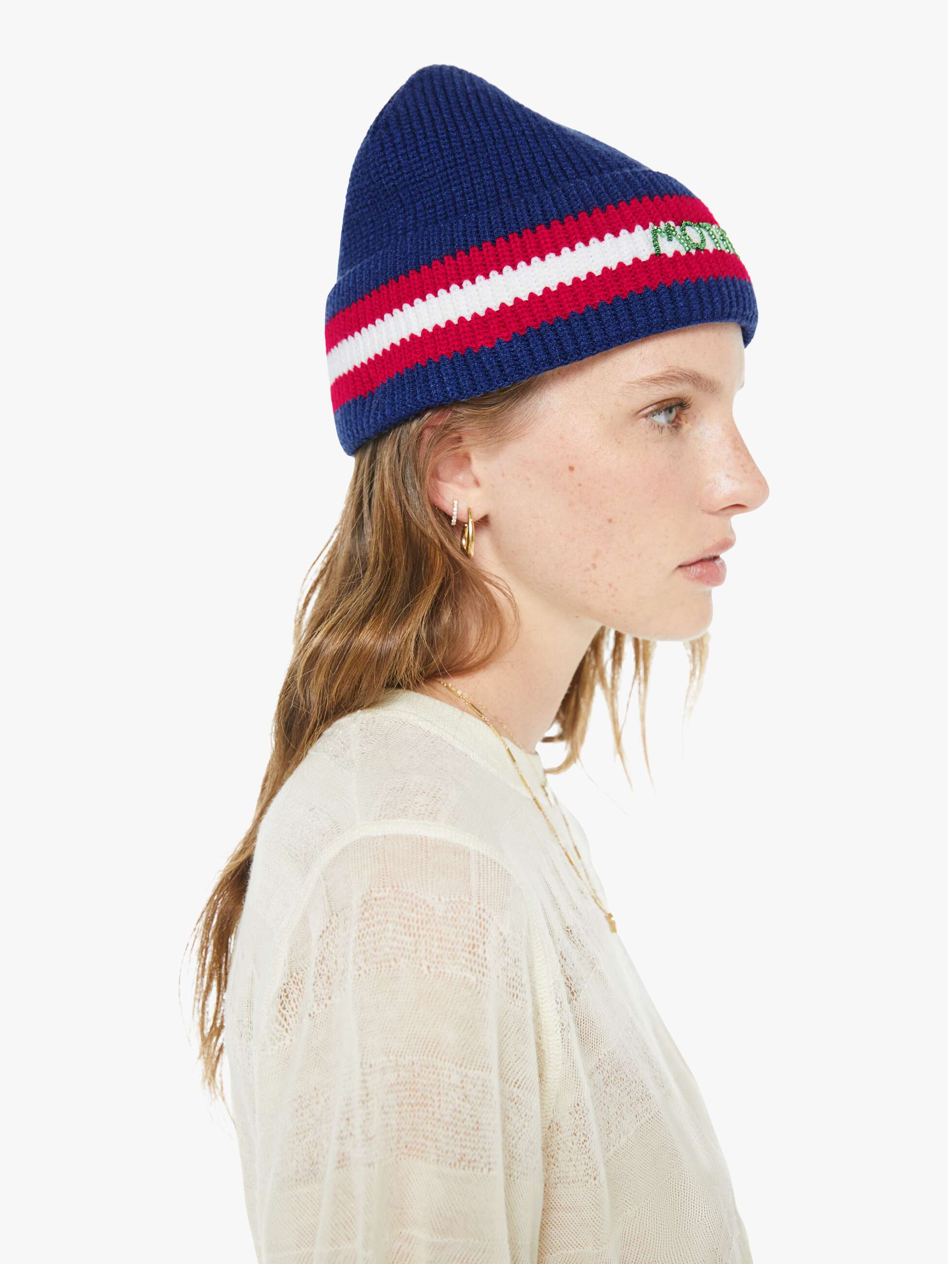 Women The Beanie | Mother Denim Navy