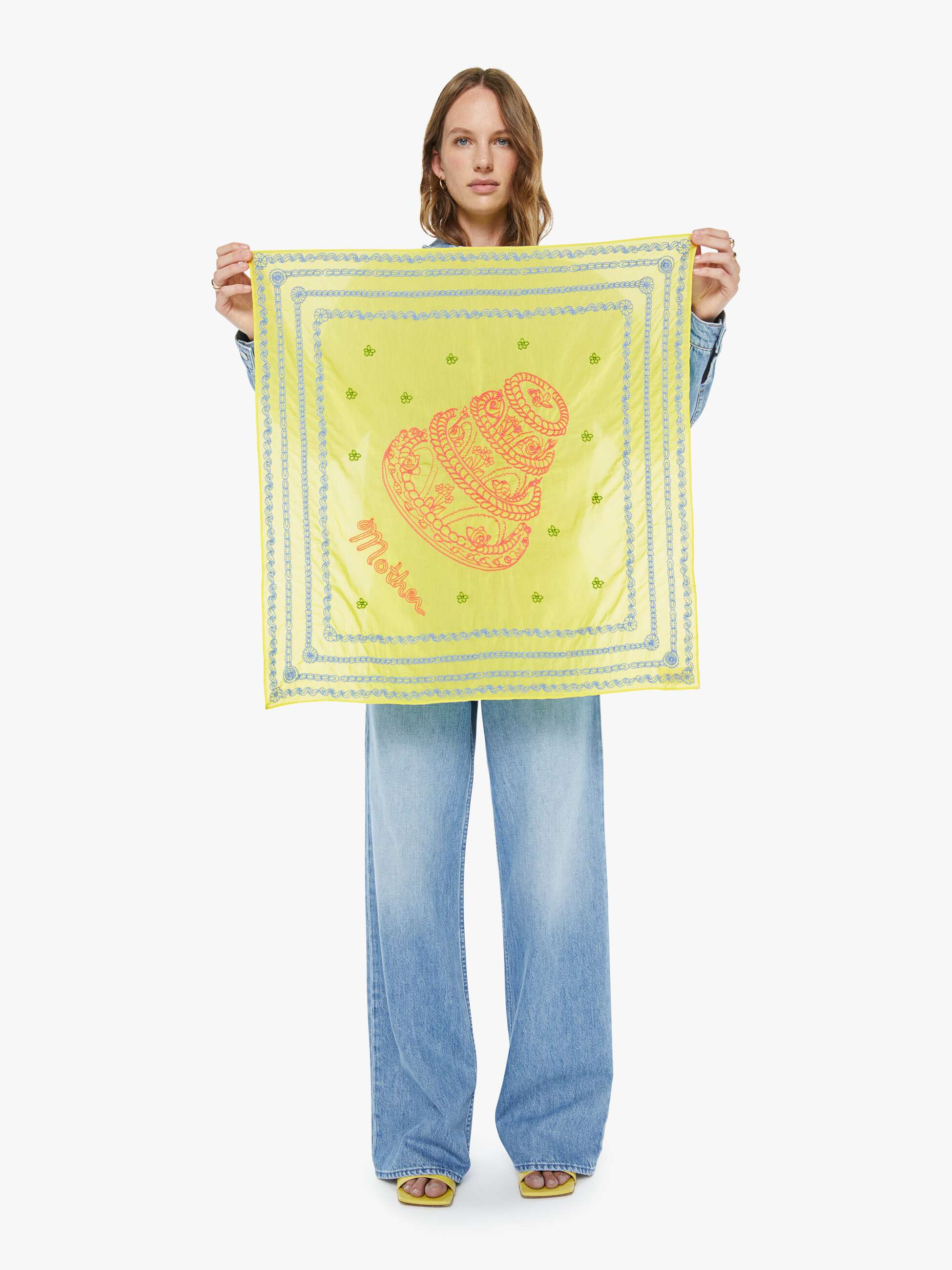 Women The Scarf It Down | Mother Denim Cake Time