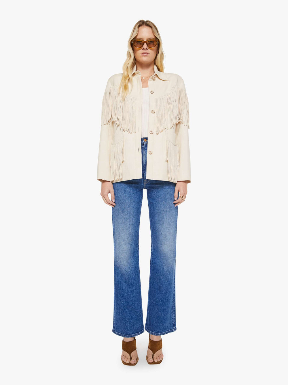 Brands Alix of Bohemia Jude Fringe Jacket | Mother Denim DUNE