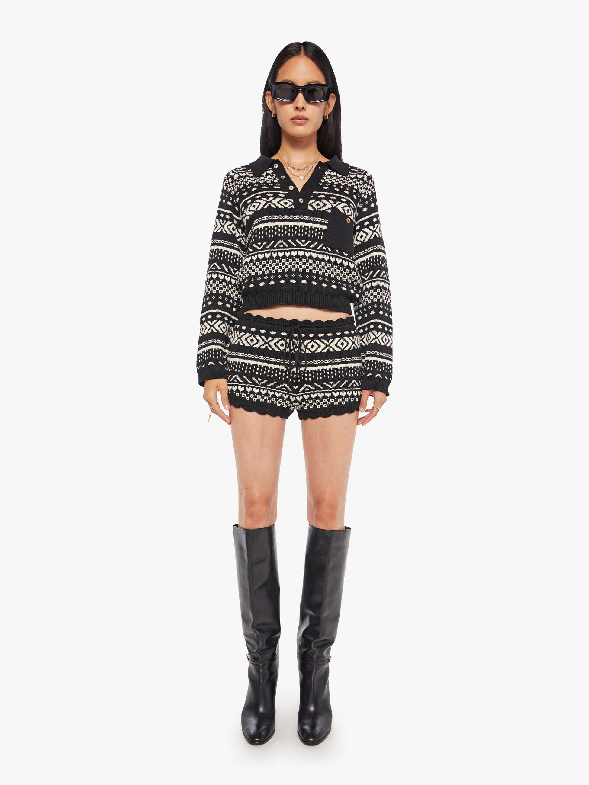 Brands Alix Of Bohemia Shea Short | Mother Denim BLACK MARBLE