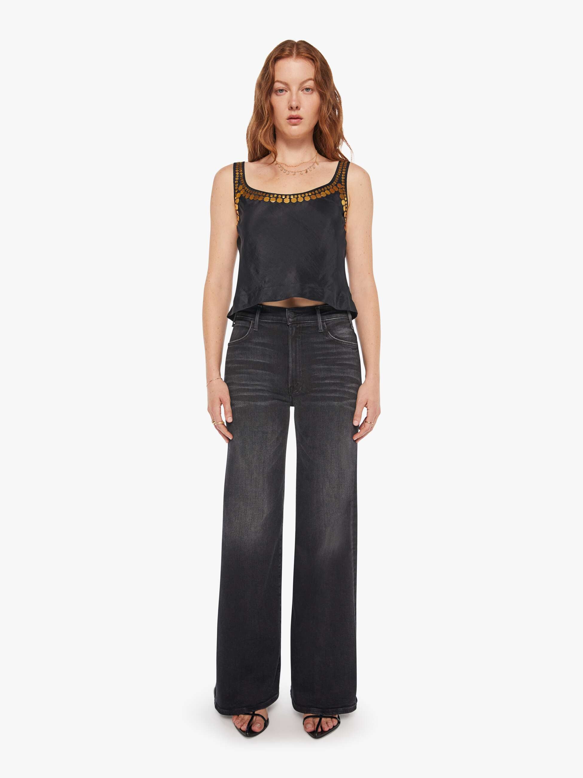 Brands Alix Of Bohemia Fiona Gilded Coin Top | Mother Denim Black