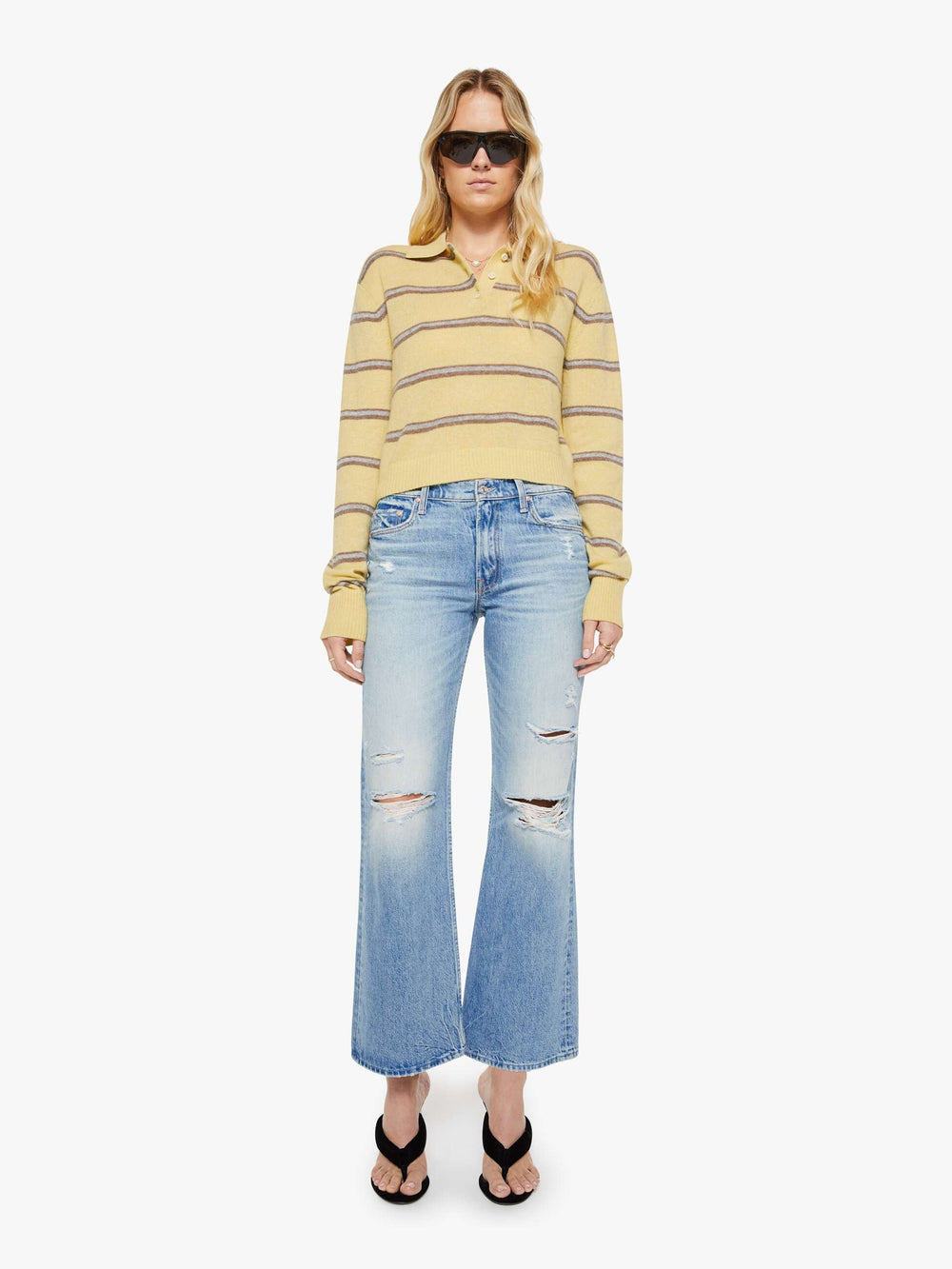Brands Eterne Barrett Sweater | Mother Denim BUTTER STRIPE