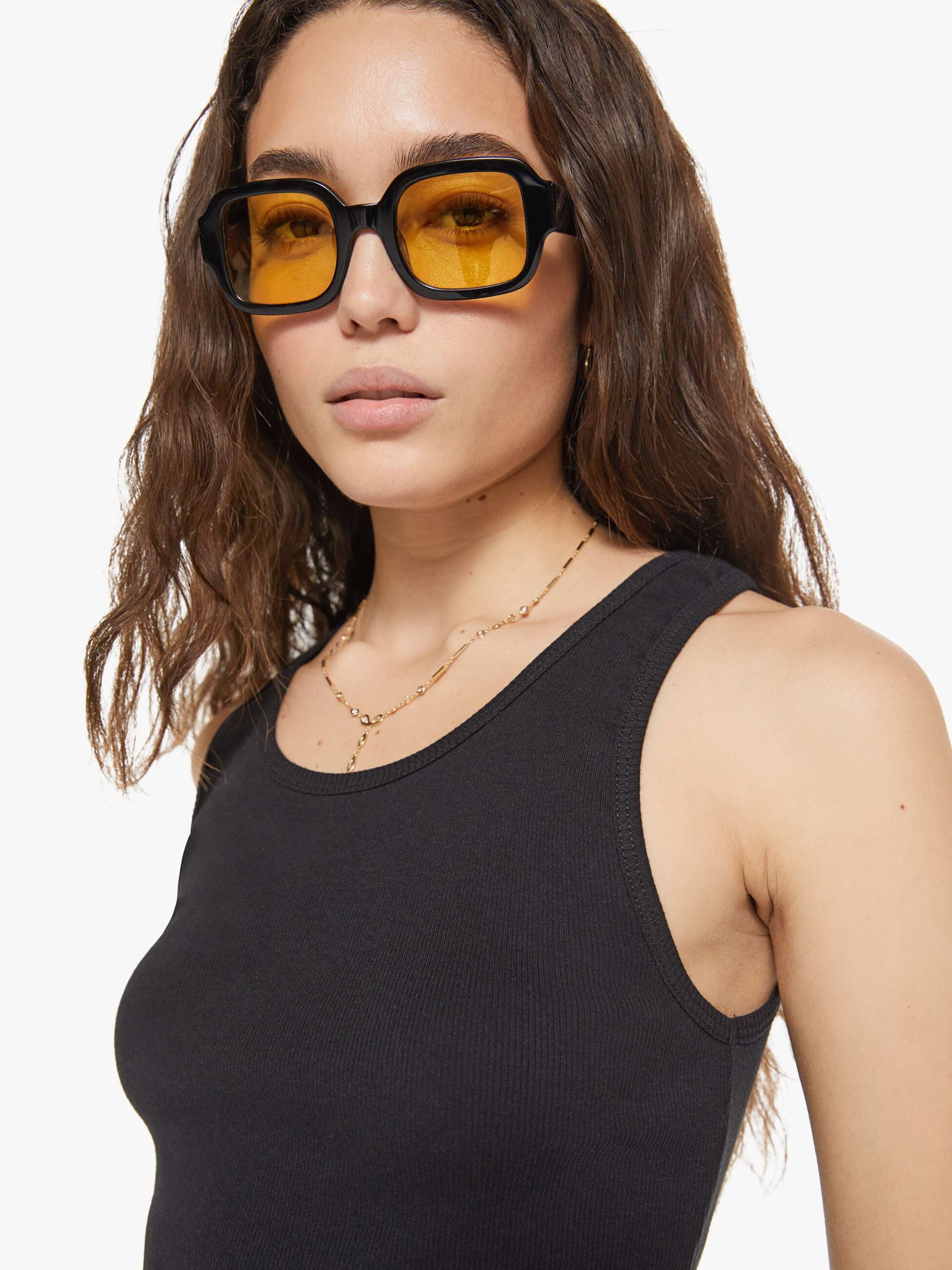 Brands Eterne Cropped Scoop Neck Tank | Mother Denim Black
