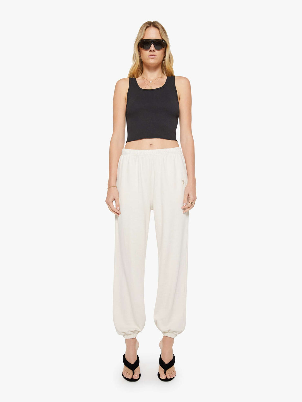 Brands Eterne Boyfriend Pocket Sweatpant | Mother Denim White (Natural)