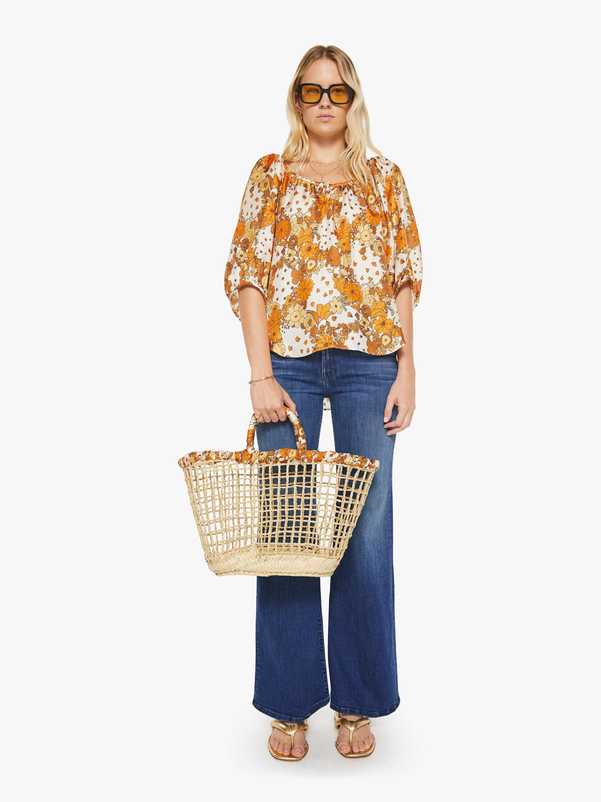 Brands La Prestic Ouiston Panier Ajoure Bag | Mother Denim FLOWER POWER