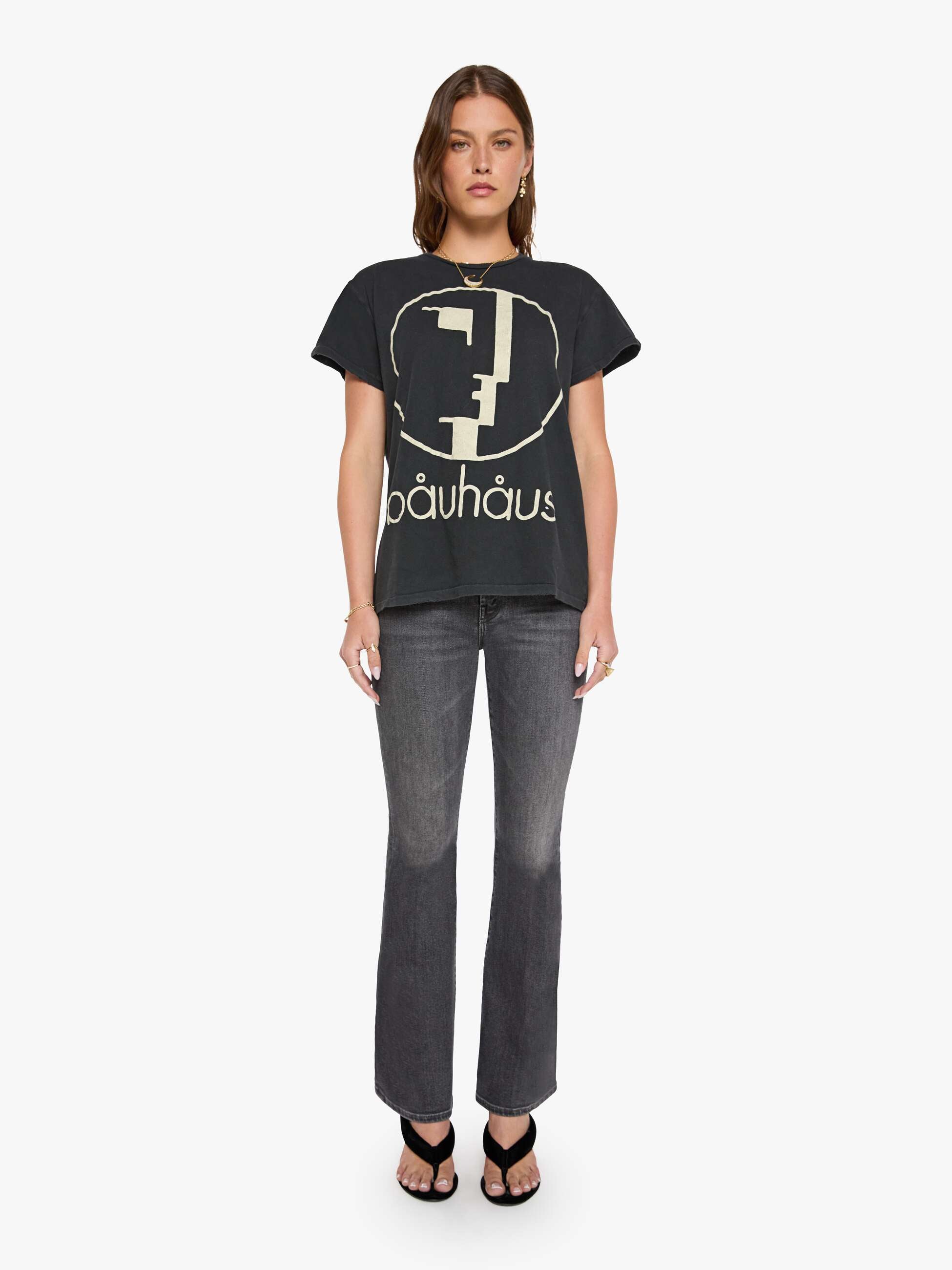 Brands MadeWorn Bauhaus Tee | Mother Denim Black (Charcoal)