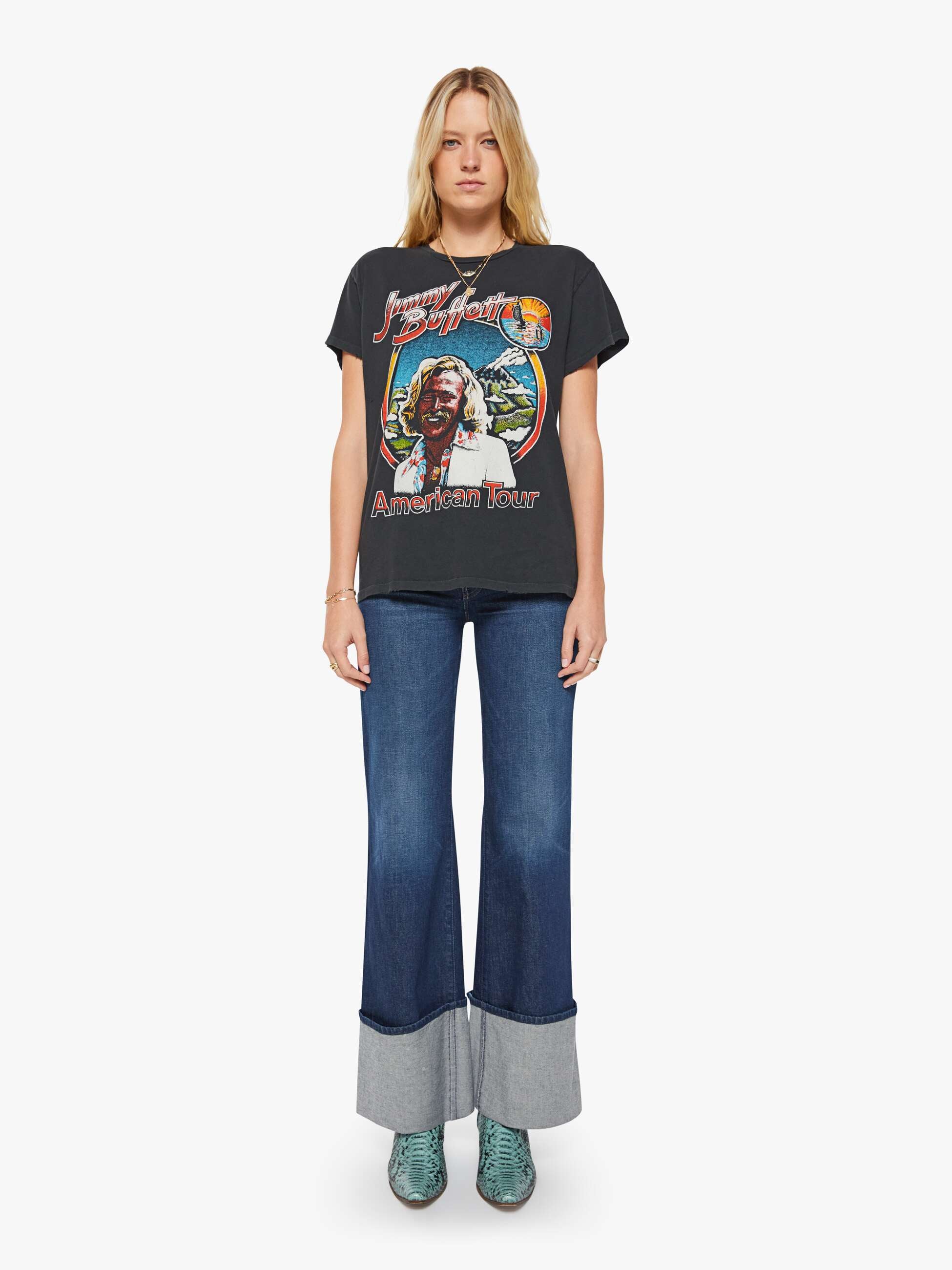 Brands MadeWorn Jimmy Buffet Tee | Mother Denim Black (Charcoal)