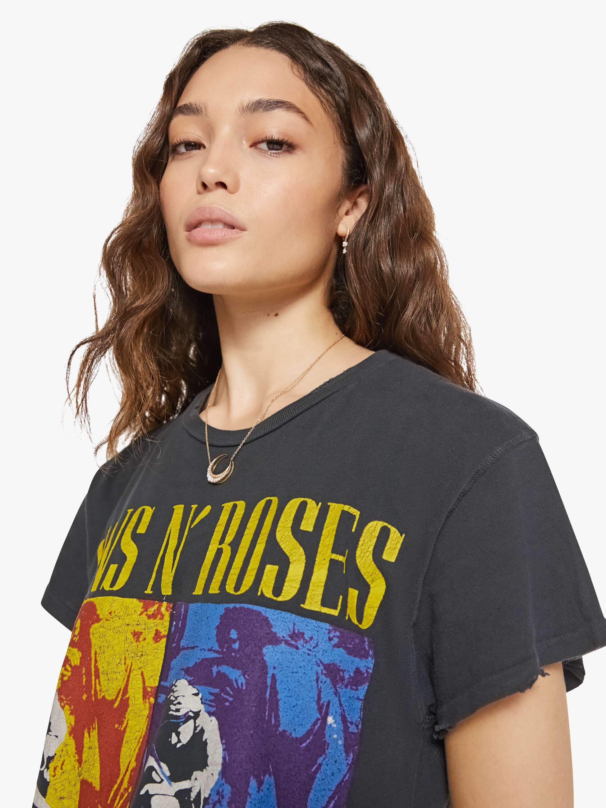 Brands MadeWorn Guns N Roses Tee | Mother Denim Black (Charcoal)