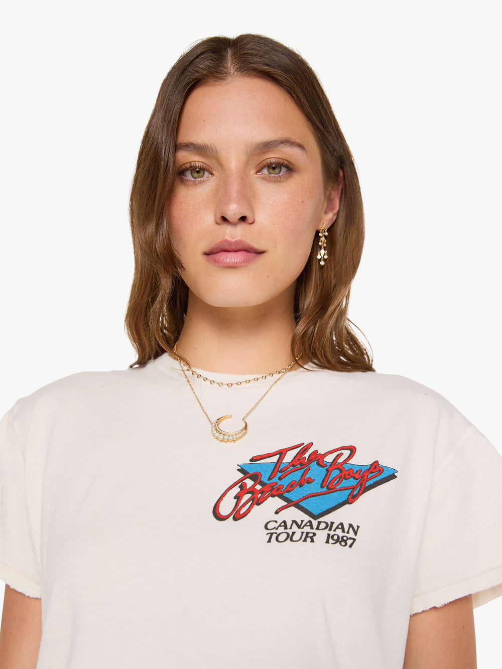 Brands MadeWorn The Beach Boys Tees | Mother Denim White (Natural)