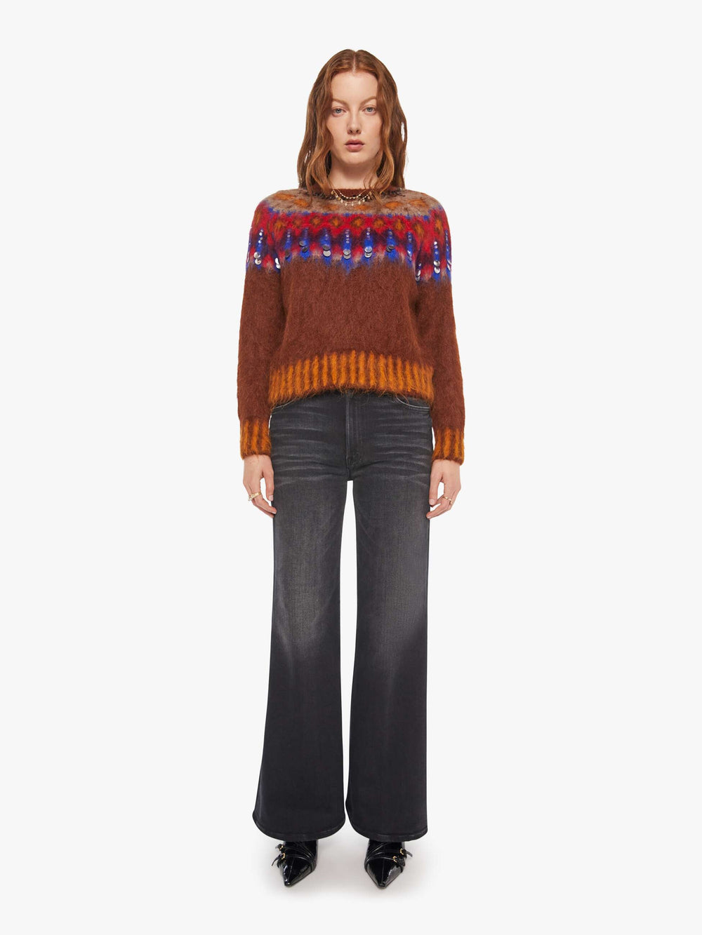 Brands Maria Cher Brookside Creek Sweater | Mother Denim BRICK