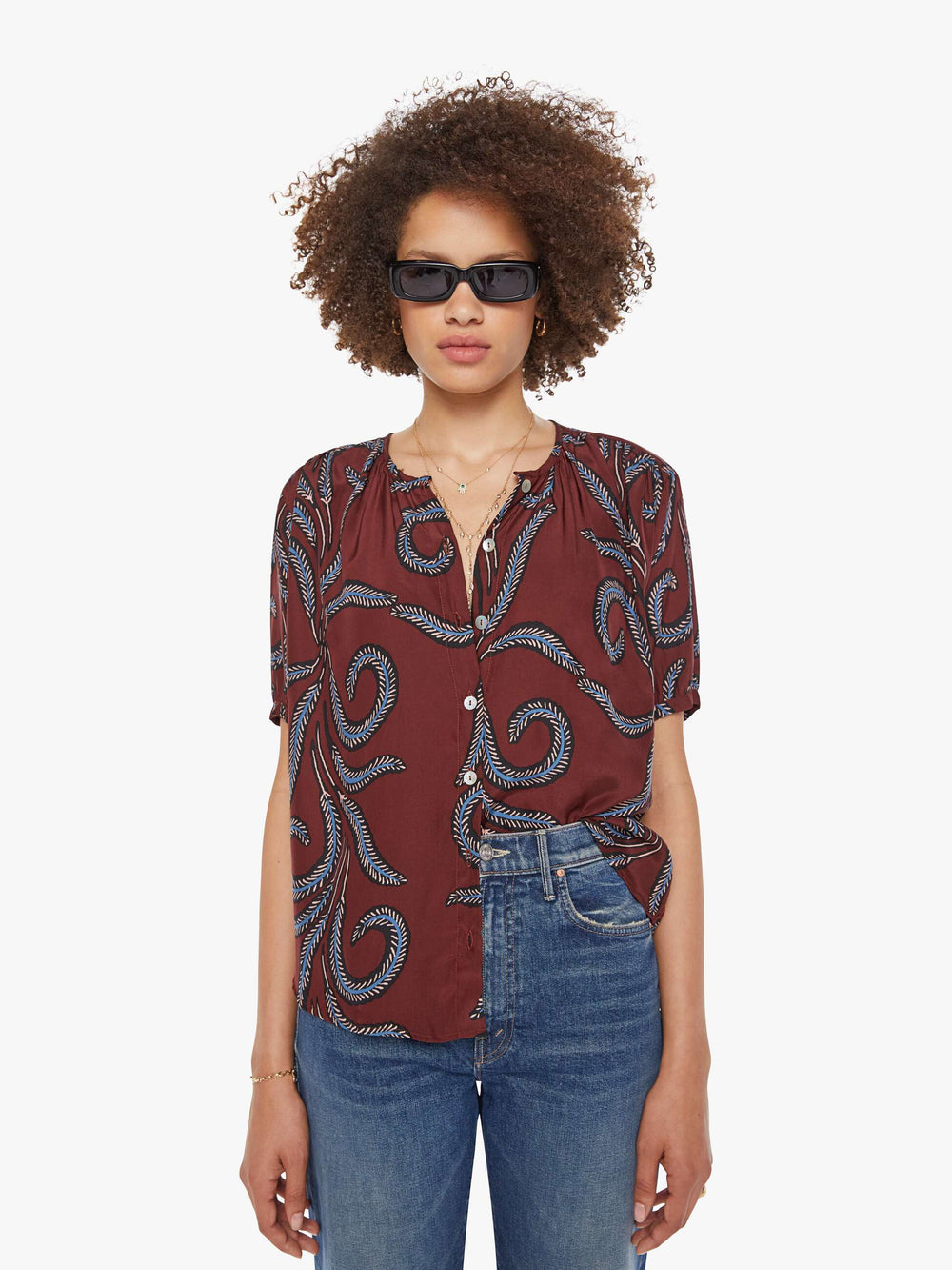 Brands Natalie Martin Violet Top | Mother Denim FEATHER BORDEAUX