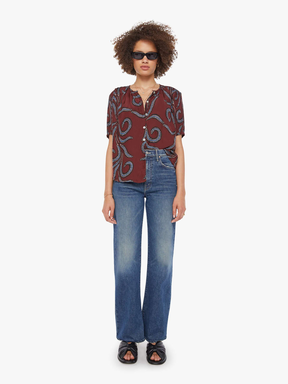 Brands Natalie Martin Violet Top | Mother Denim FEATHER BORDEAUX
