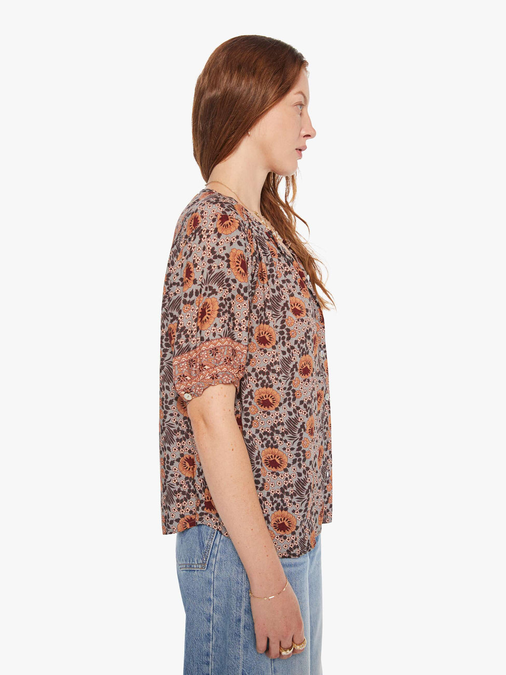 Brands Natalie Martin Violet Top | Mother Denim VINTAGE FLOWERS SLATE