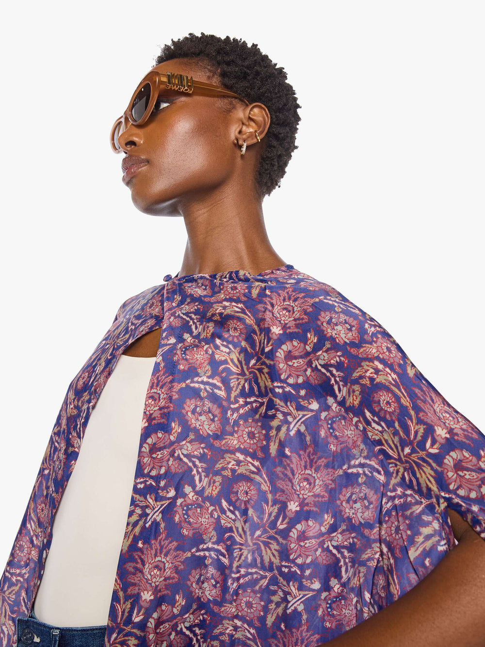 Brands Natalie Martin Karis Long Cape | Mother Denim ARTICHOKE MARINER