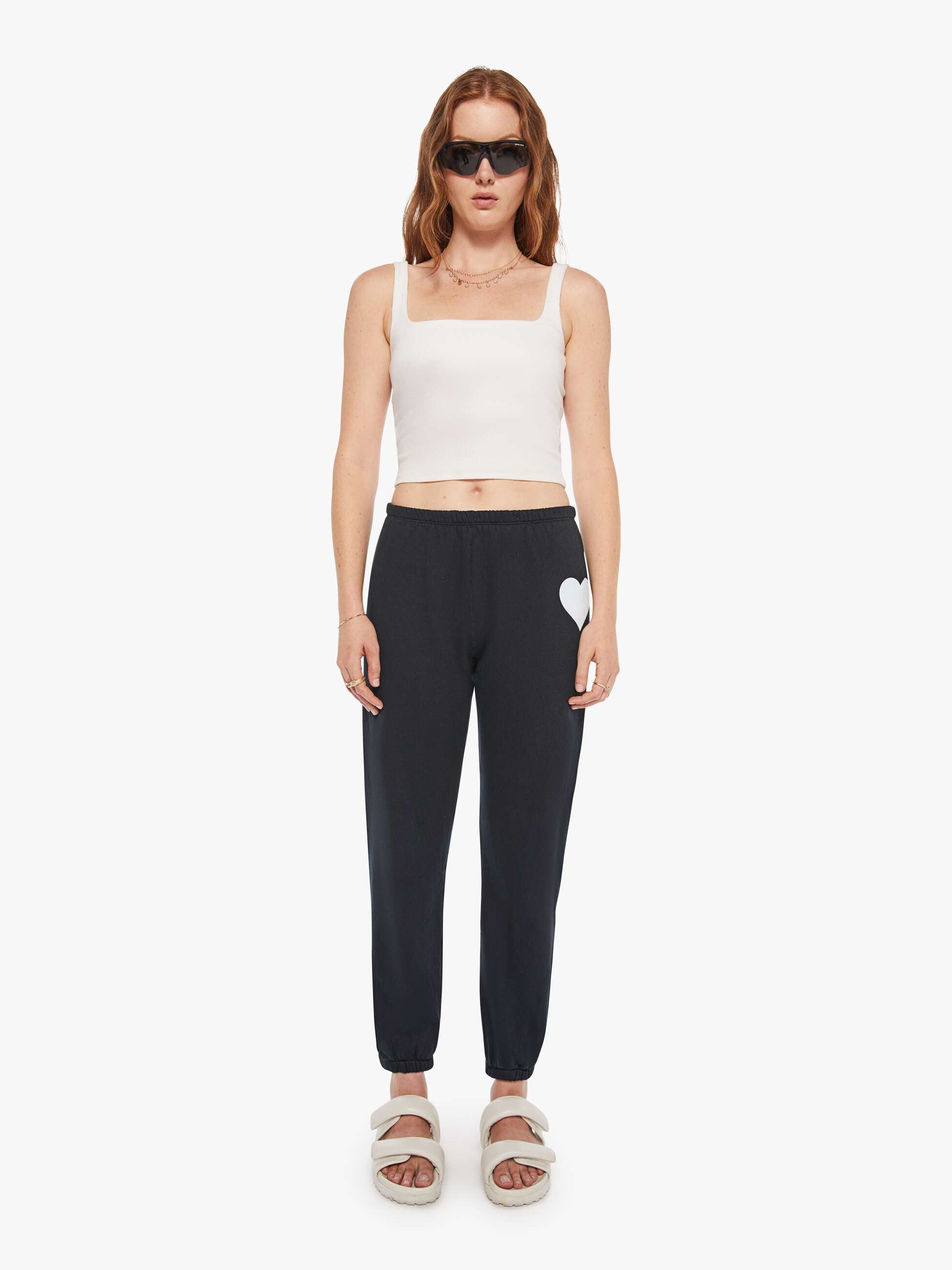 Brands SPRWMN Heart Sweatpant | Mother Denim Black