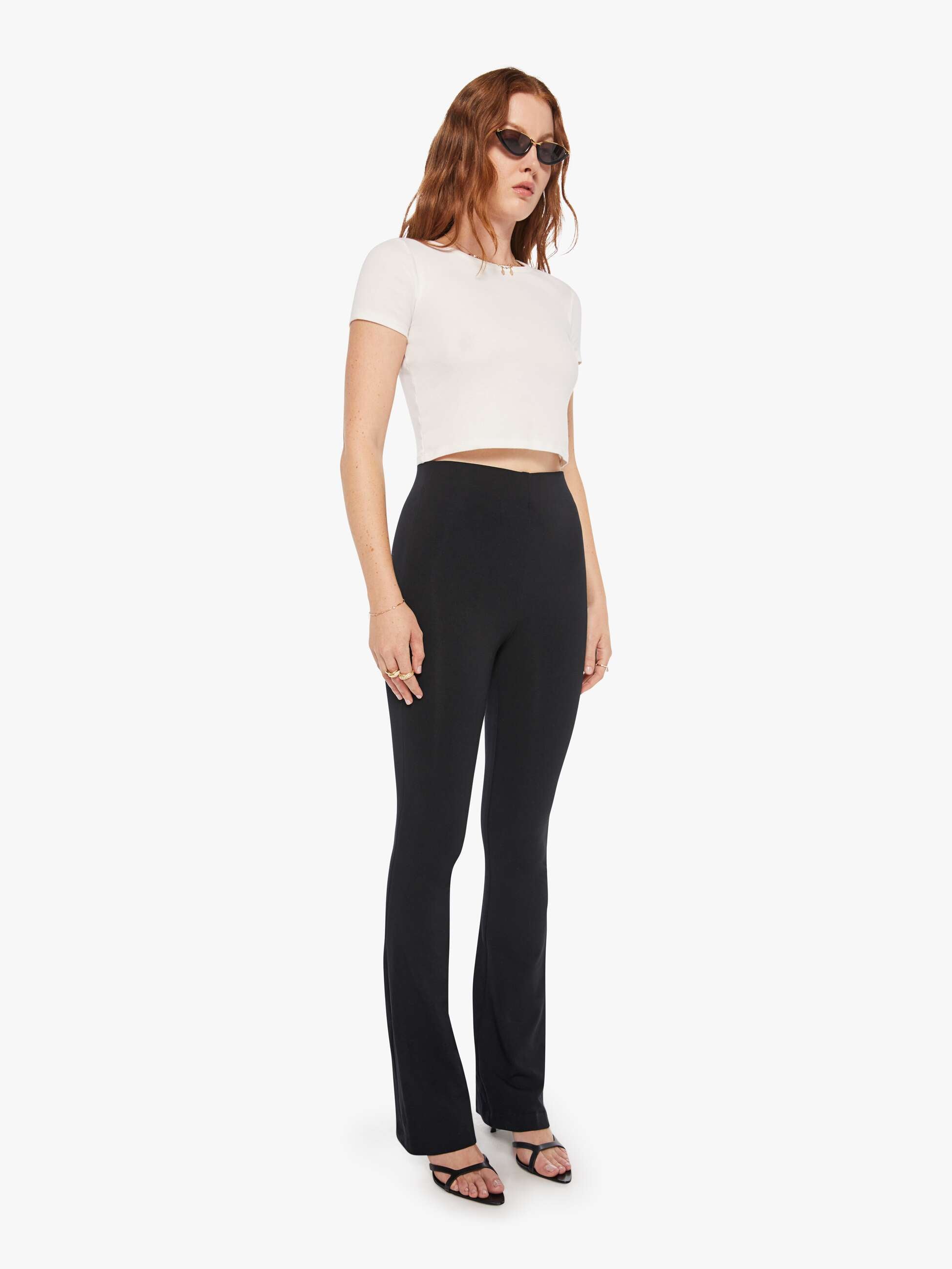Brands SPRWMN MICRO FLARE BLACK | Mother Denim Black