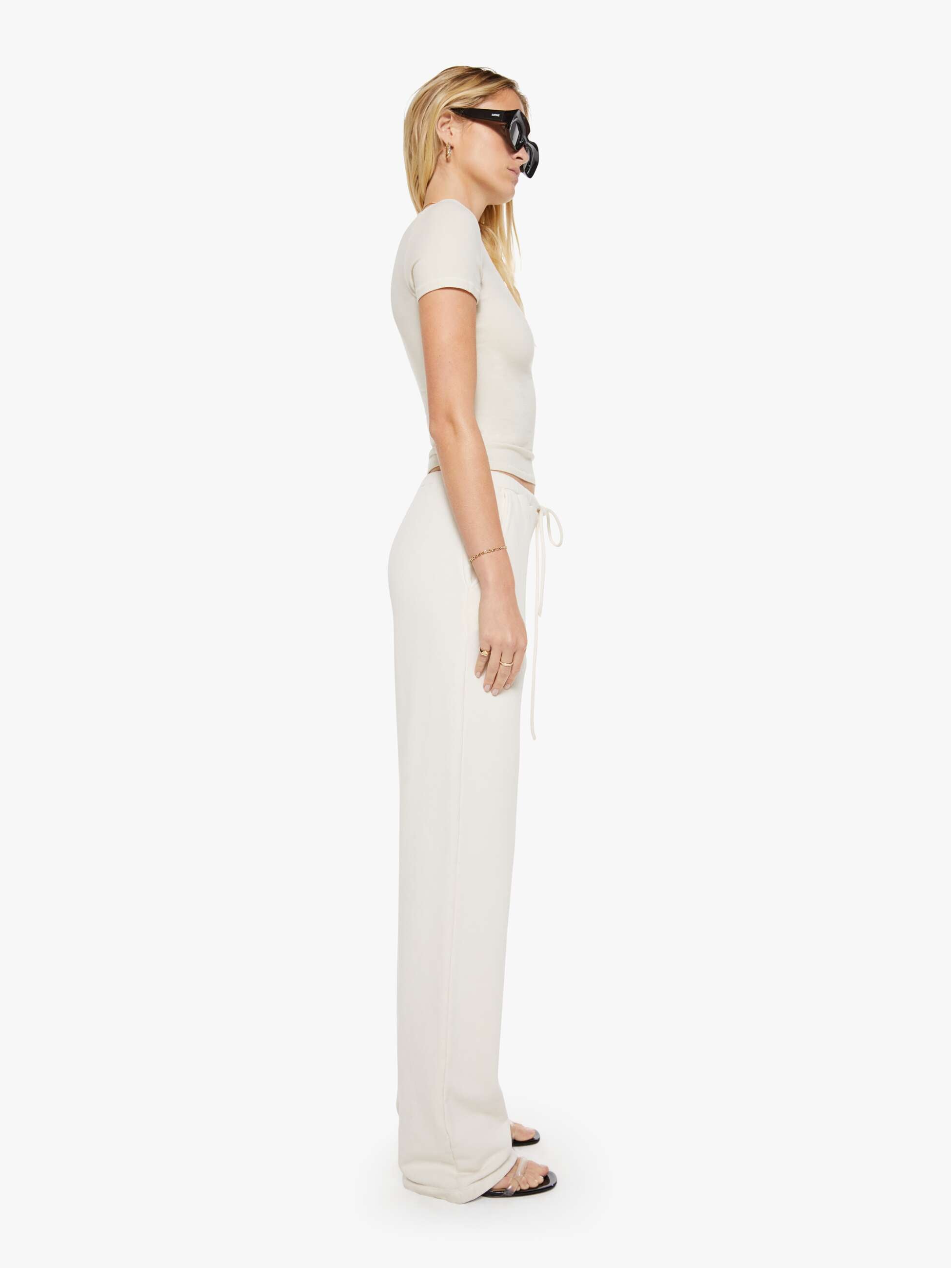 Brands SPRWMN Straight Leg Sweatpants | Mother Denim White (Open)