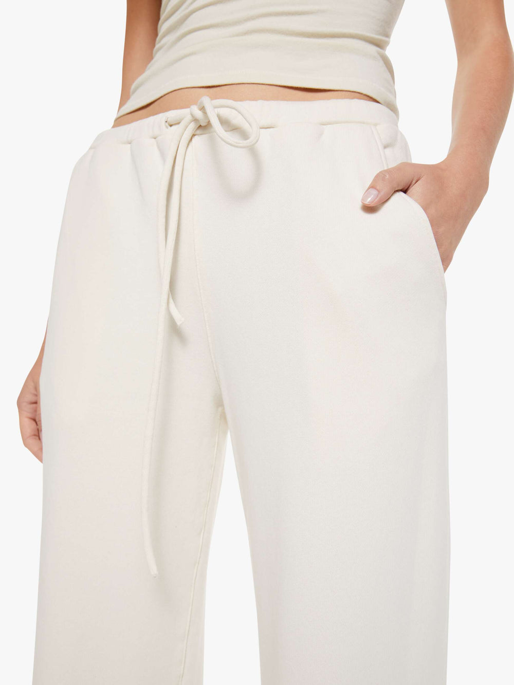 Brands SPRWMN Straight Leg Sweatpants | Mother Denim White (Open)