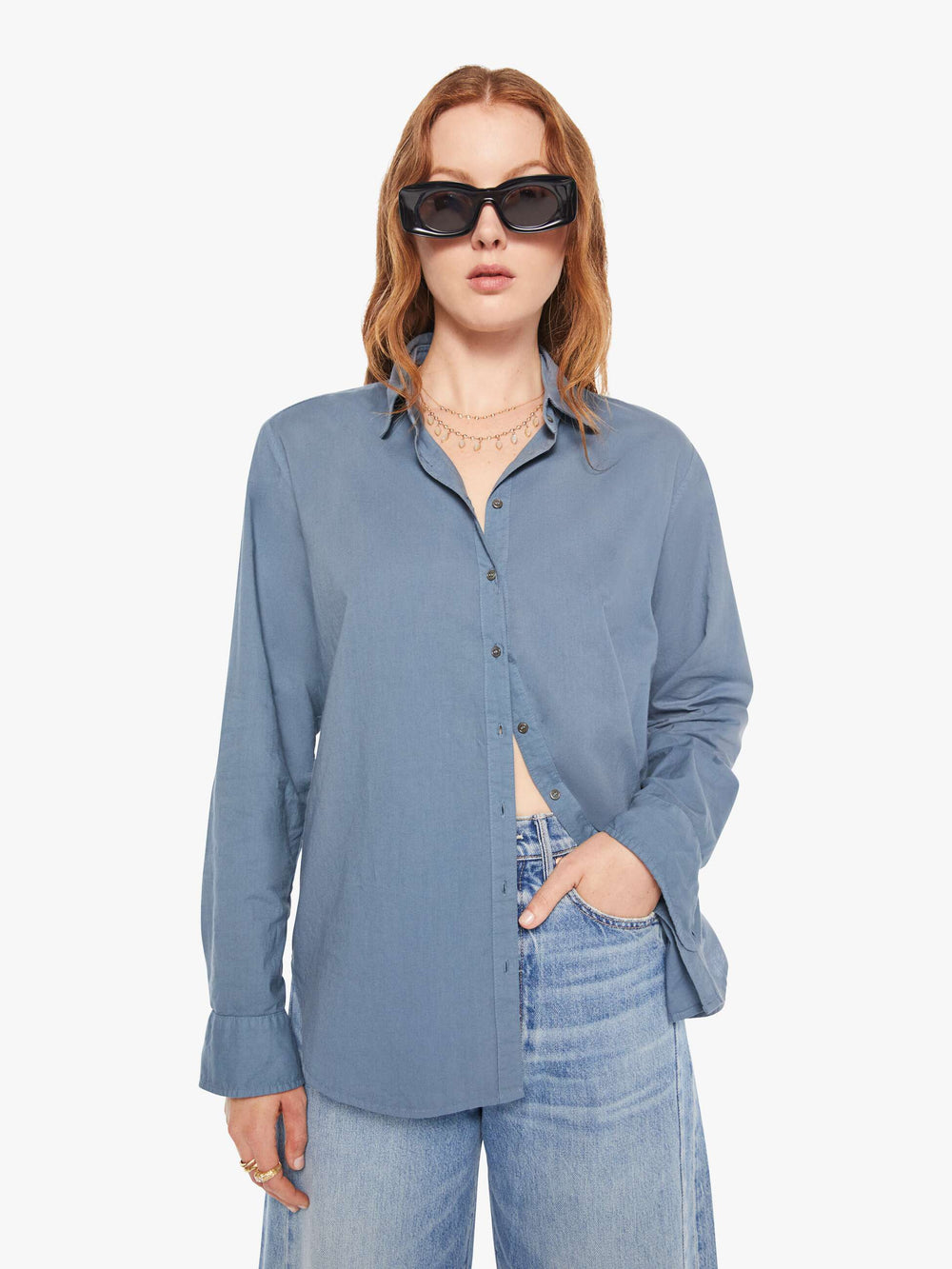 Brands XiRENA Beau Shirt | Mother Denim Blue (Medium)