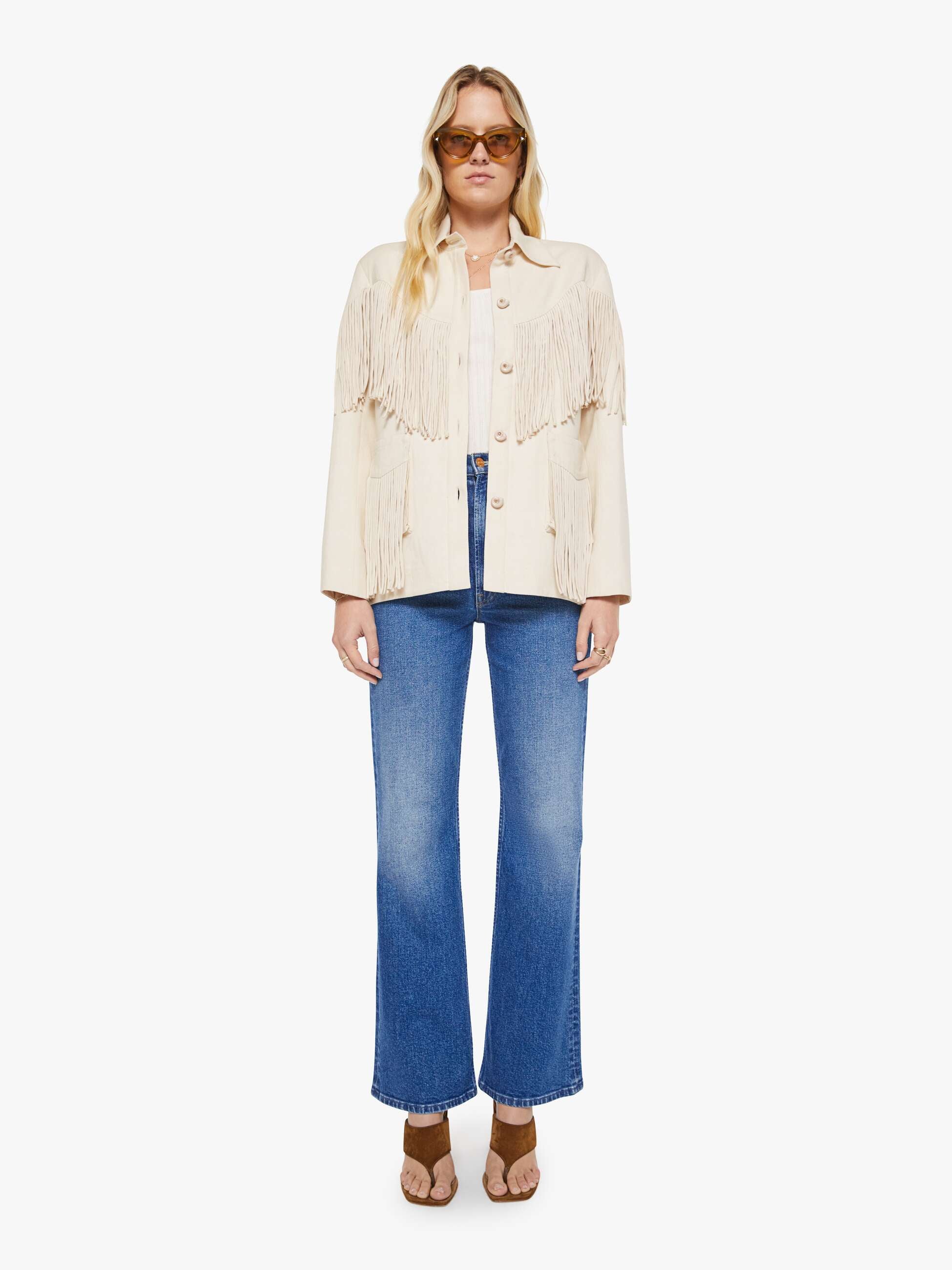 Brands Alix of Bohemia Jude Fringe Jacket | Mother Denim DUNE