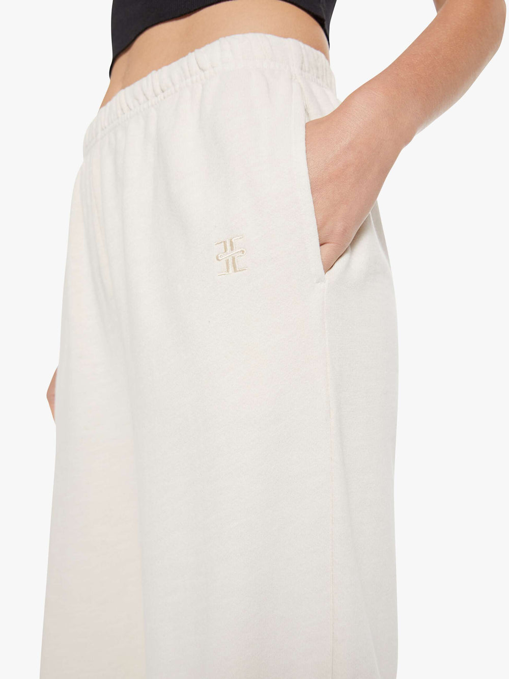 Brands Eterne Boyfriend Pocket Sweatpant | Mother Denim White (Natural)