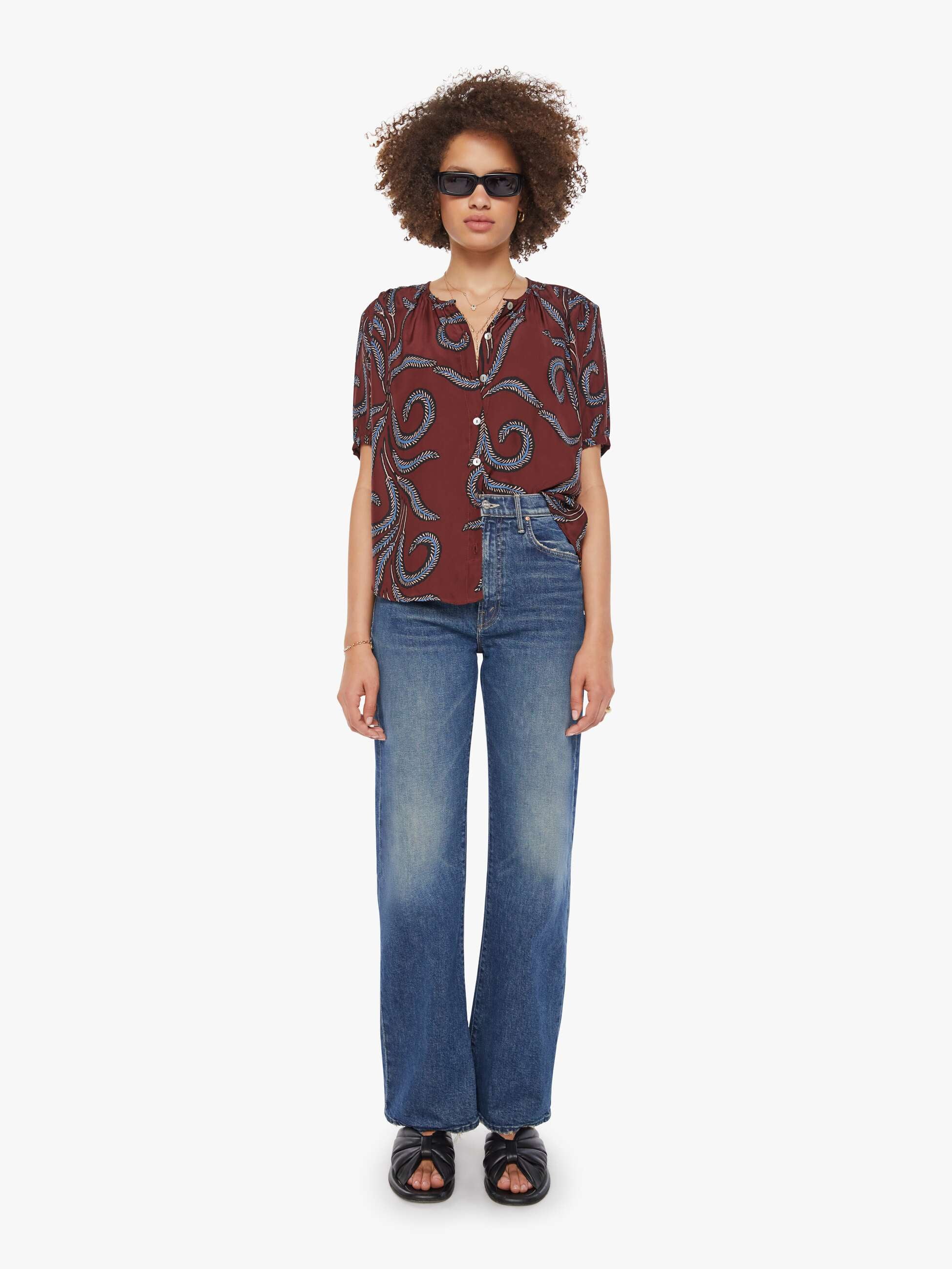 Brands Natalie Martin Violet Top | Mother Denim FEATHER BORDEAUX