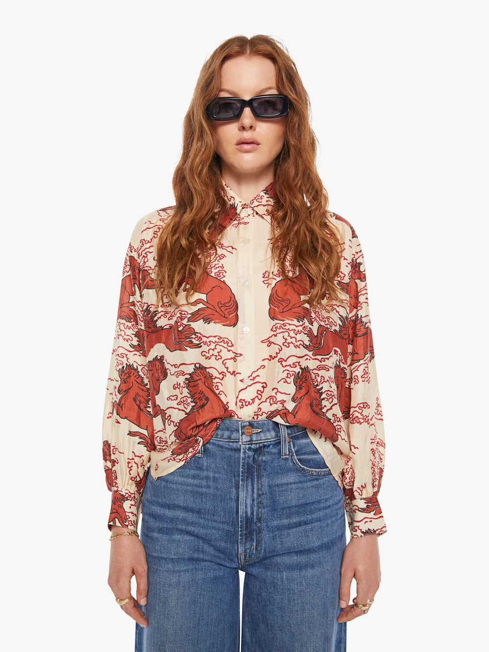 Brands Alix Of Bohemia Emery Shirt | Mother Denim ROUGE PEGASUS