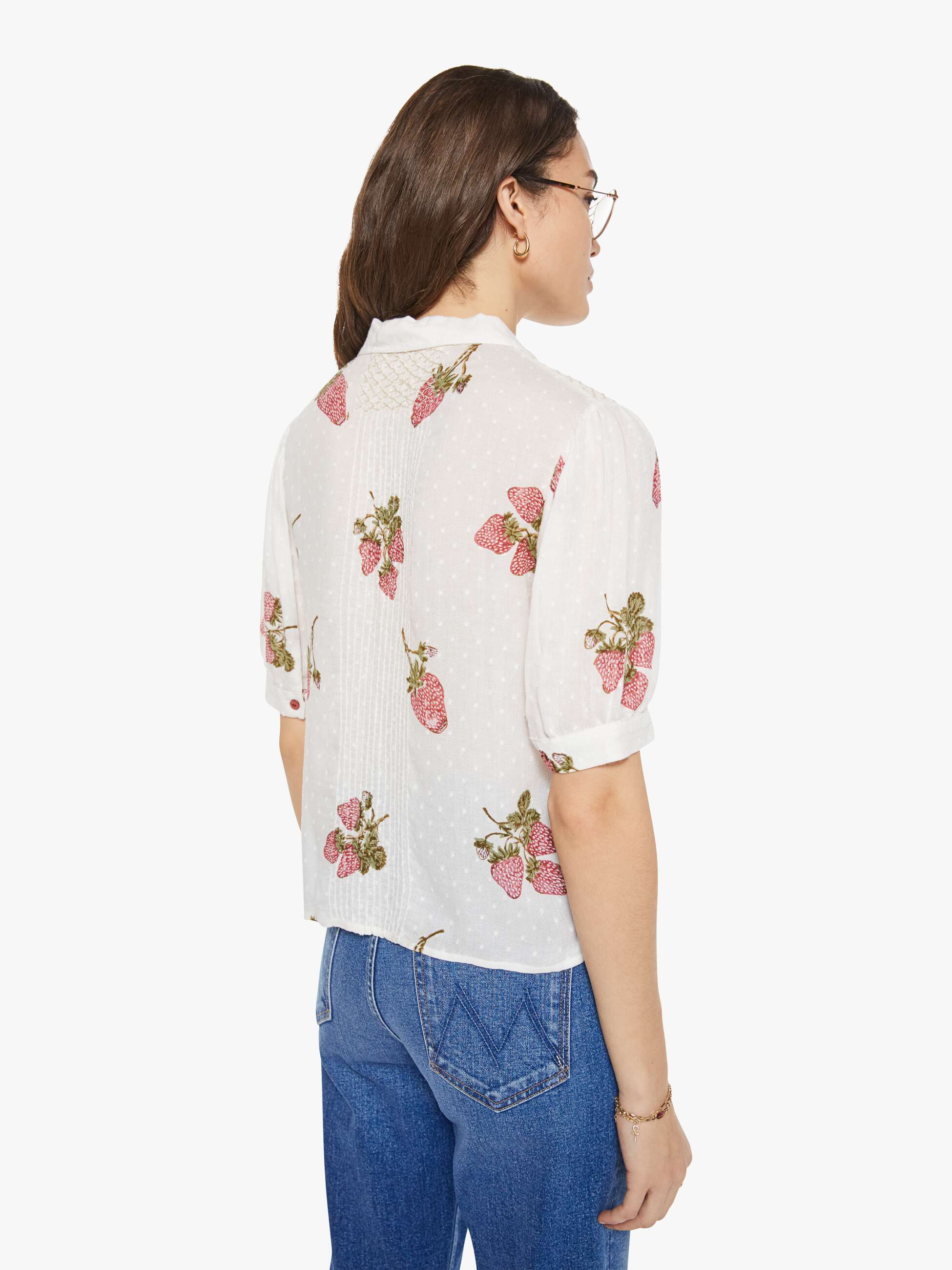 Brands Alix of Bohemia Peyton Shirt | Mother Denim STRAWBERRY DOT