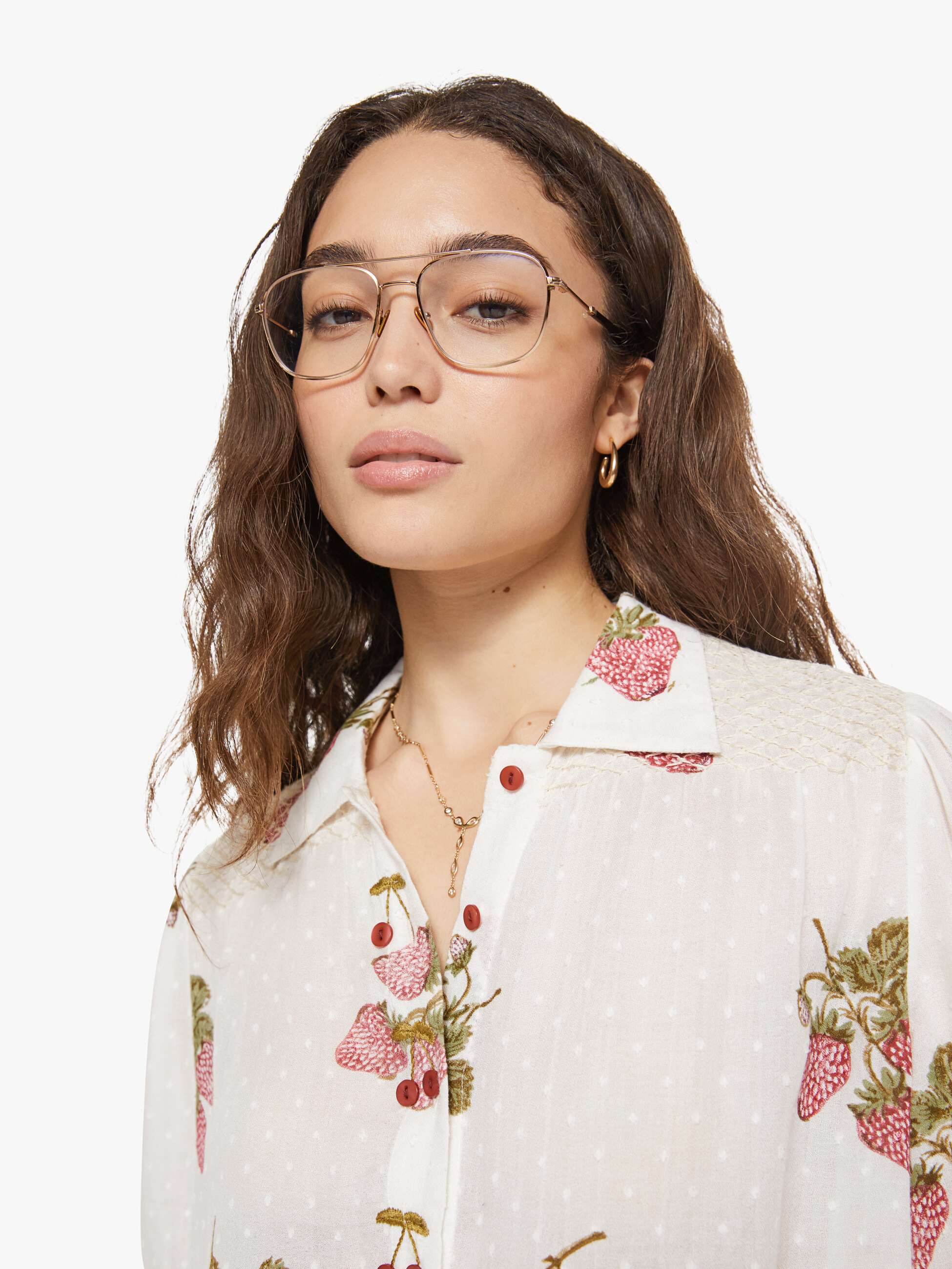 Brands Alix of Bohemia Peyton Shirt | Mother Denim STRAWBERRY DOT