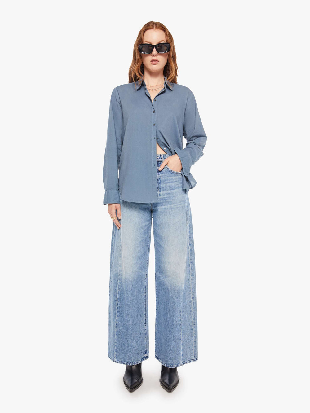 Brands XiRENA Beau Shirt | Mother Denim Blue (Medium)