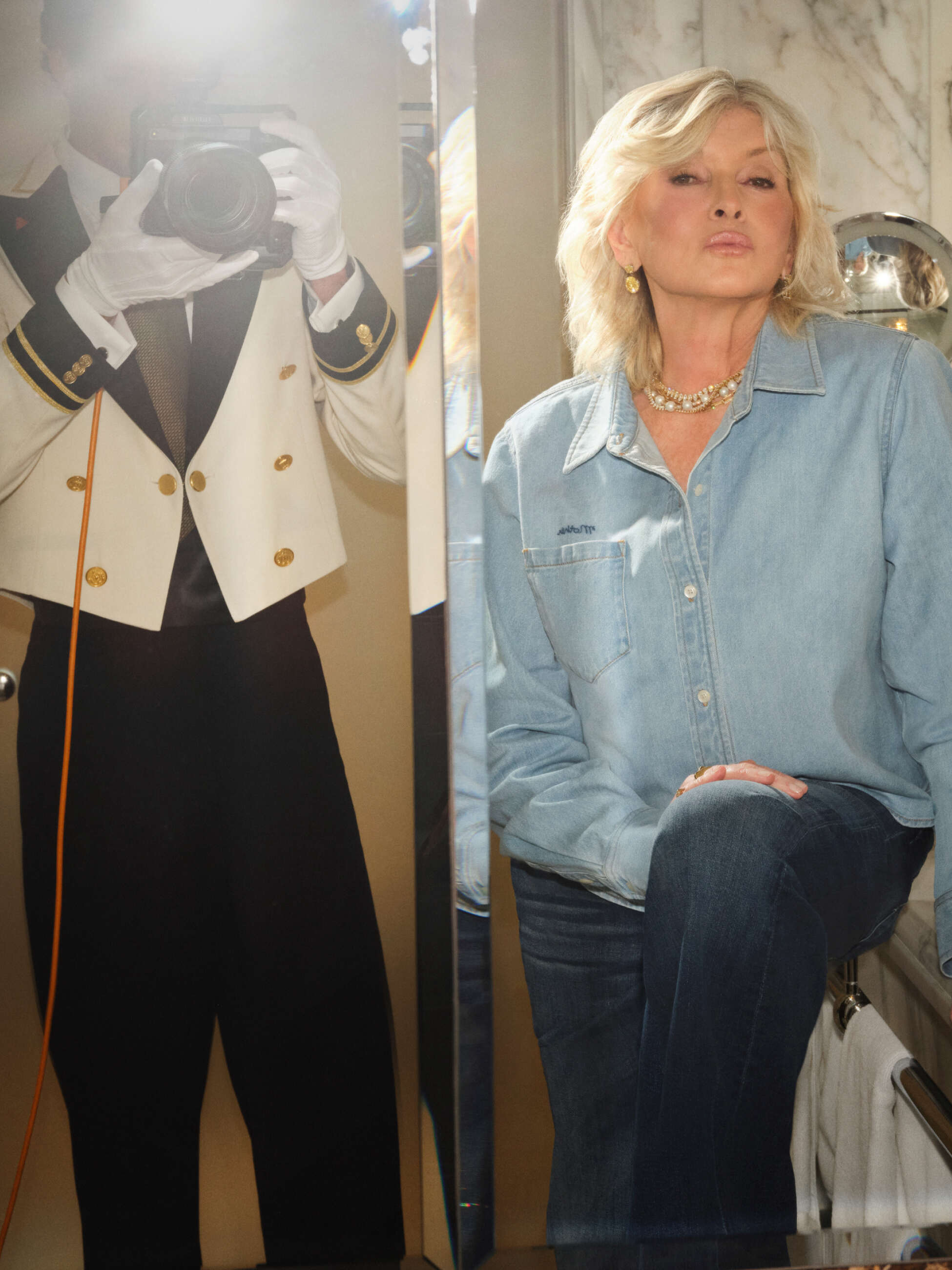 Brands Natalie Martin Karis Long Cape | Mother Denim ARTICHOKE MARINER