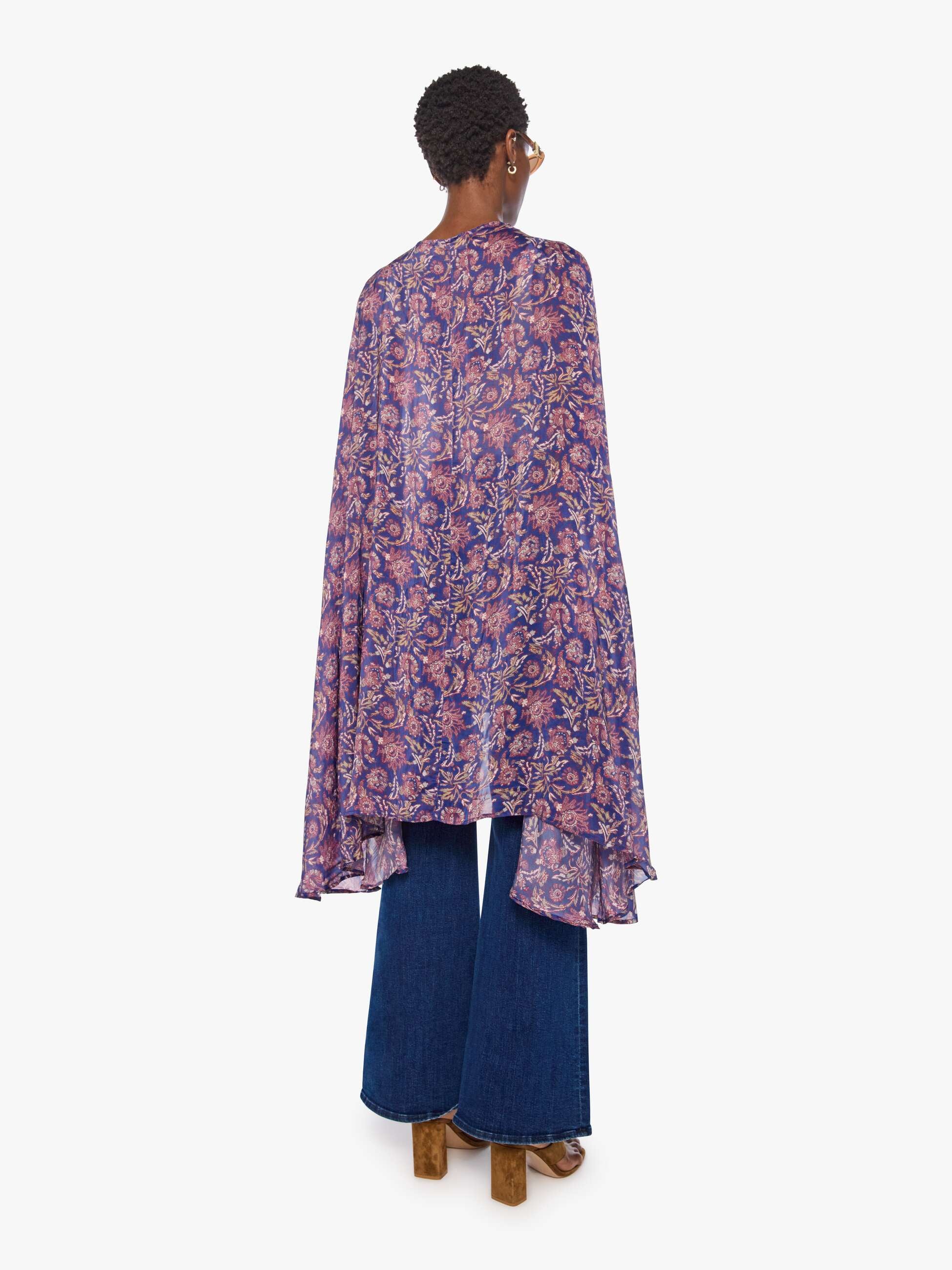 Brands Natalie Martin Karis Long Cape | Mother Denim ARTICHOKE MARINER