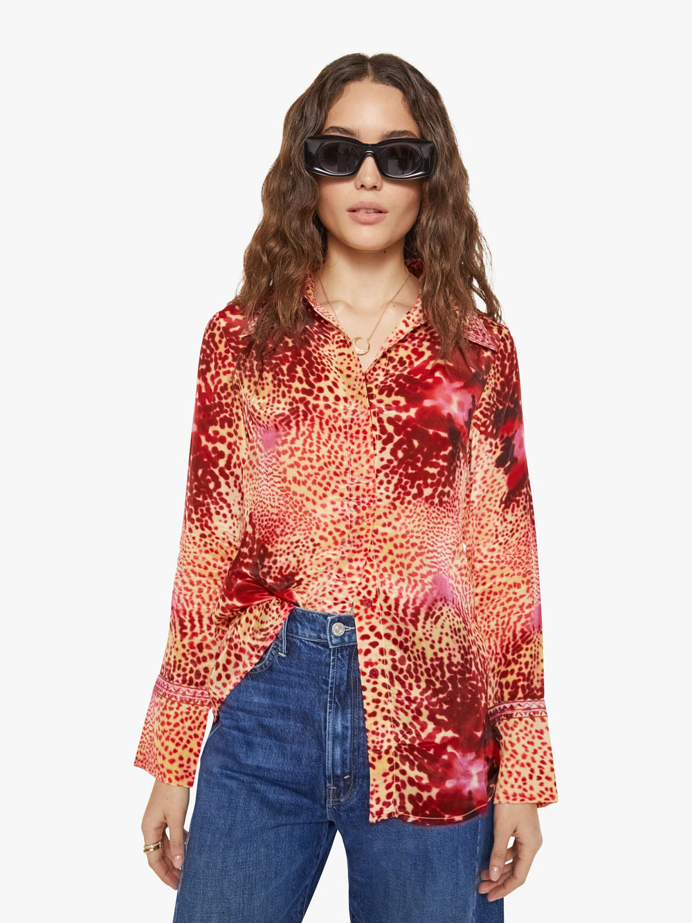 Brands Maria Cher Aiden Shirt | Mother Denim WILD PINK