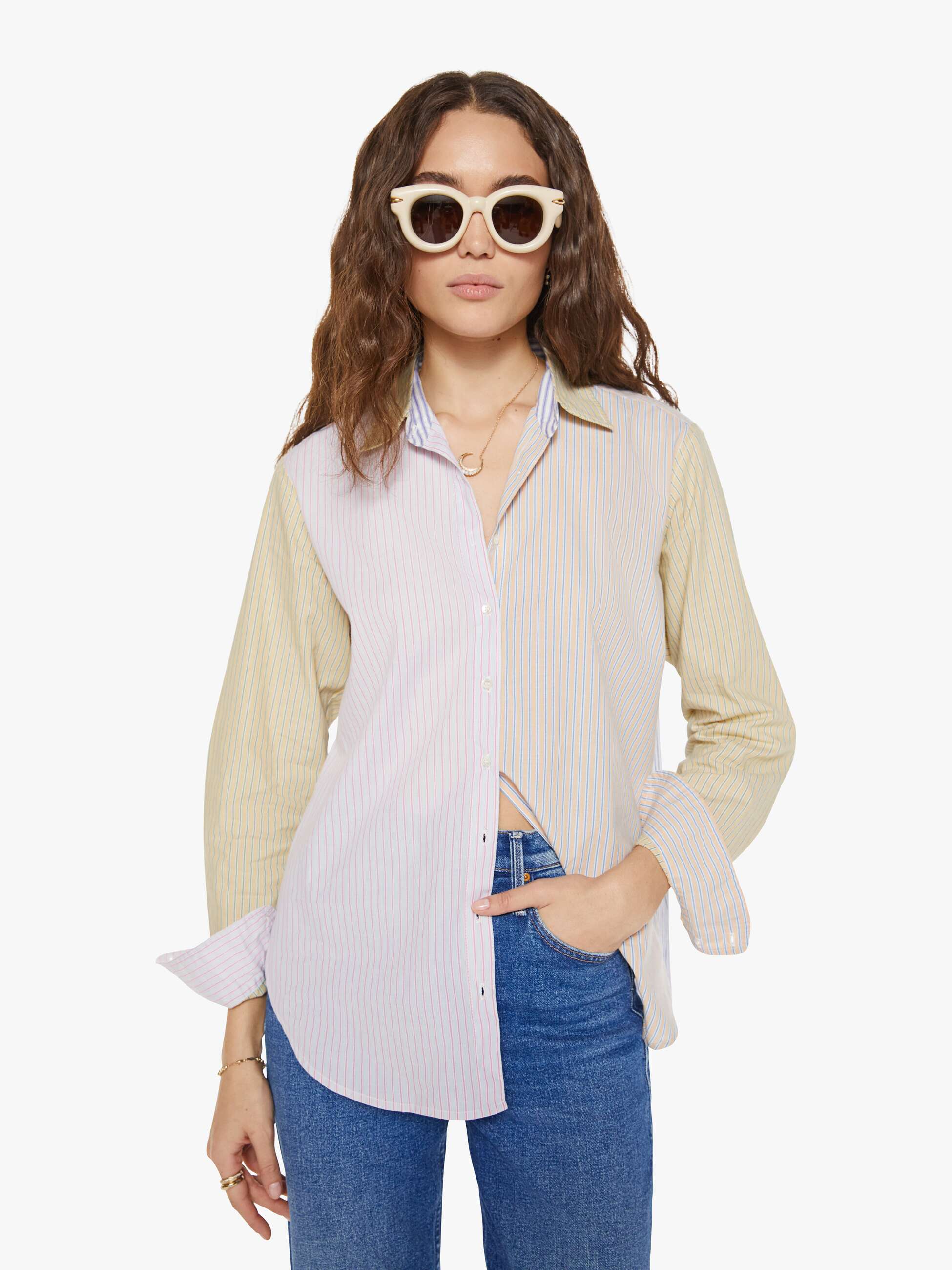 Brands XiRENA Beau Shirt | Mother Denim MIXED STRIPE