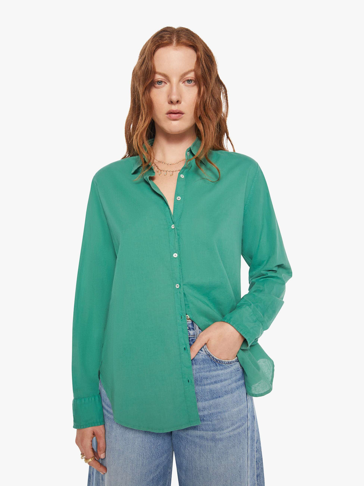 Brands XiRENA Beau Shirt | Mother Denim Green (Open)