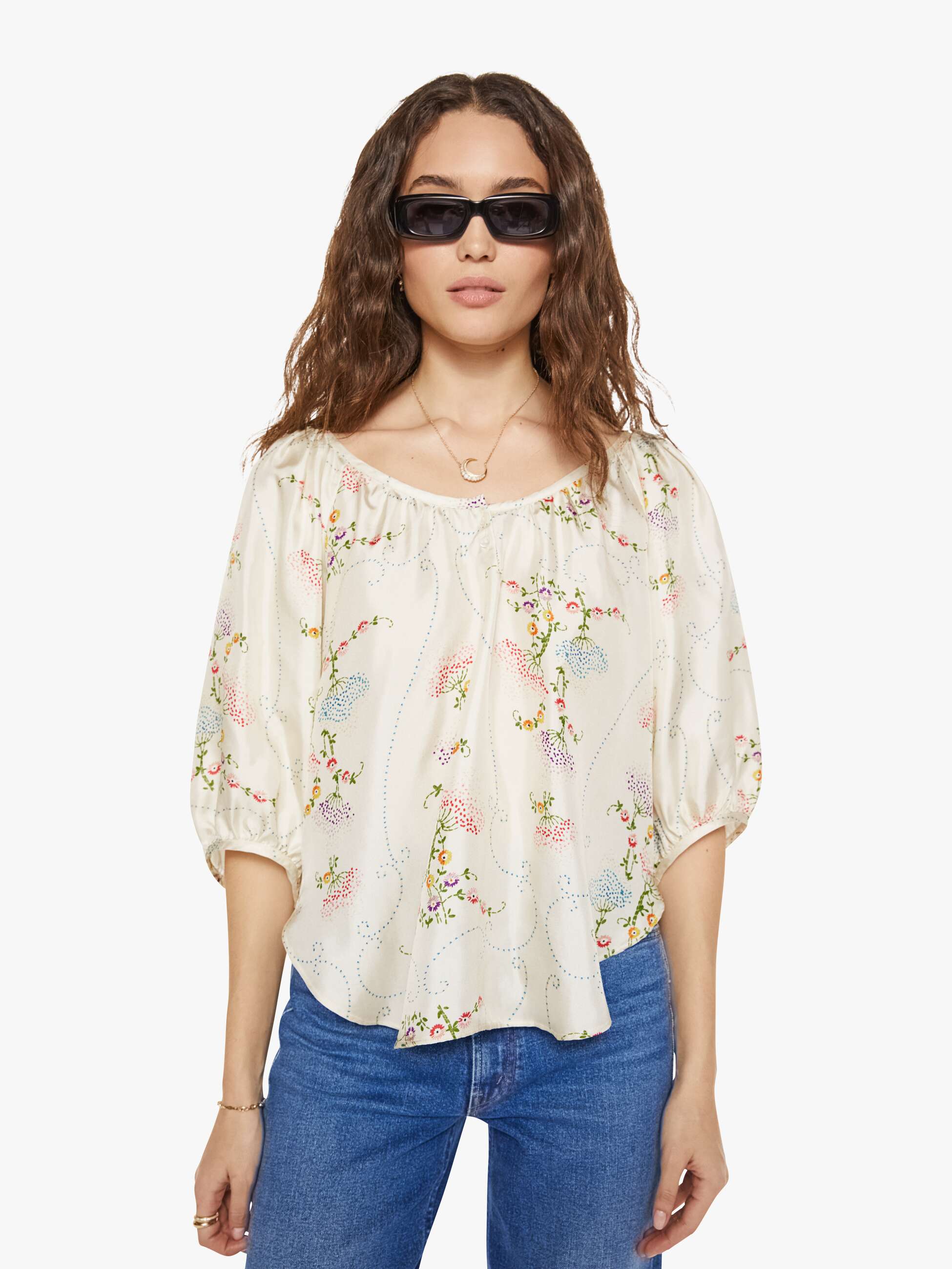 Brands La Prestic Ouiston Moisson Top | Mother Denim BRODERIE ECRU