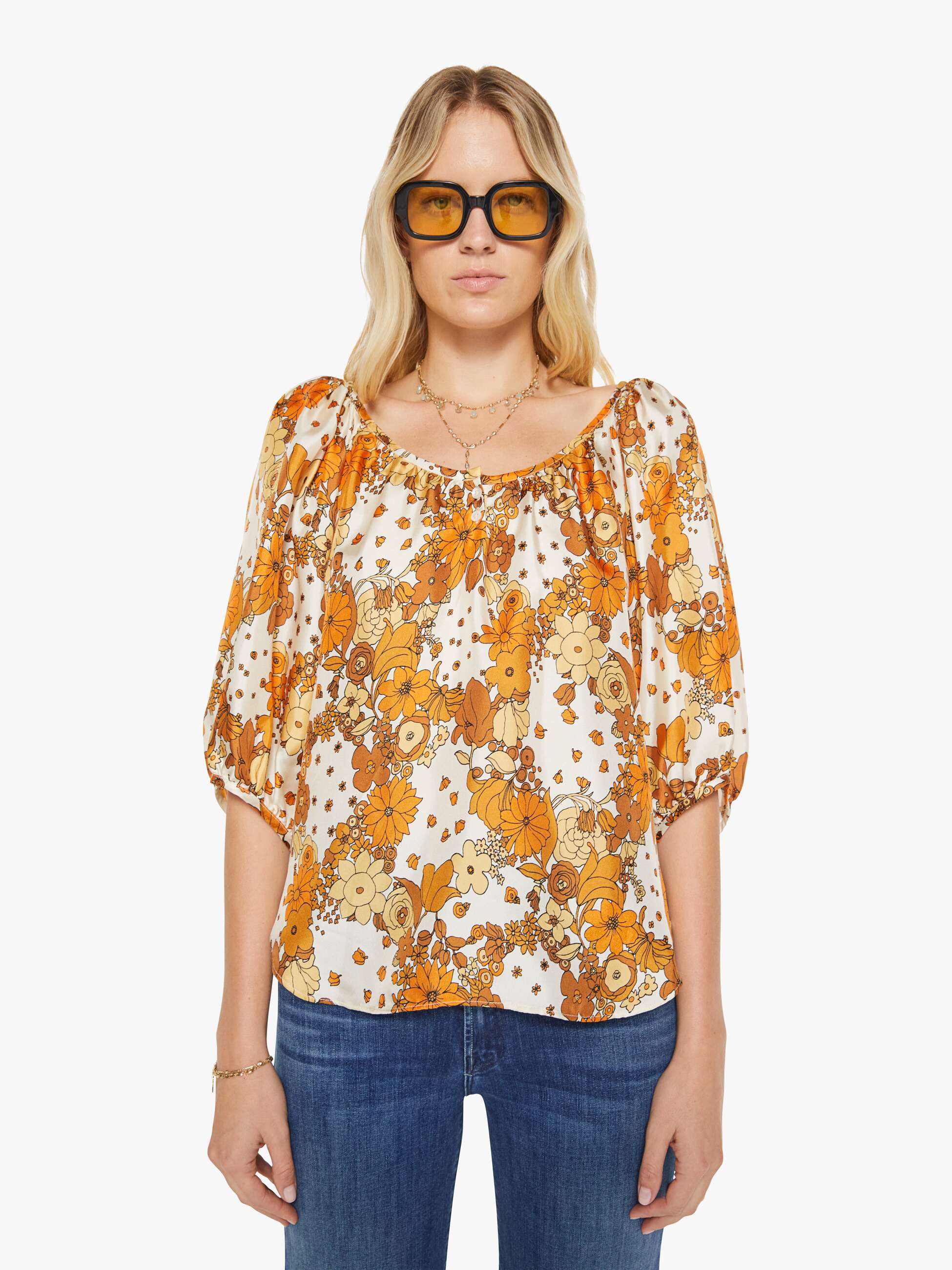 Brands La Prestic Ouiston Moisson Top | Mother Denim FLOWER POWER