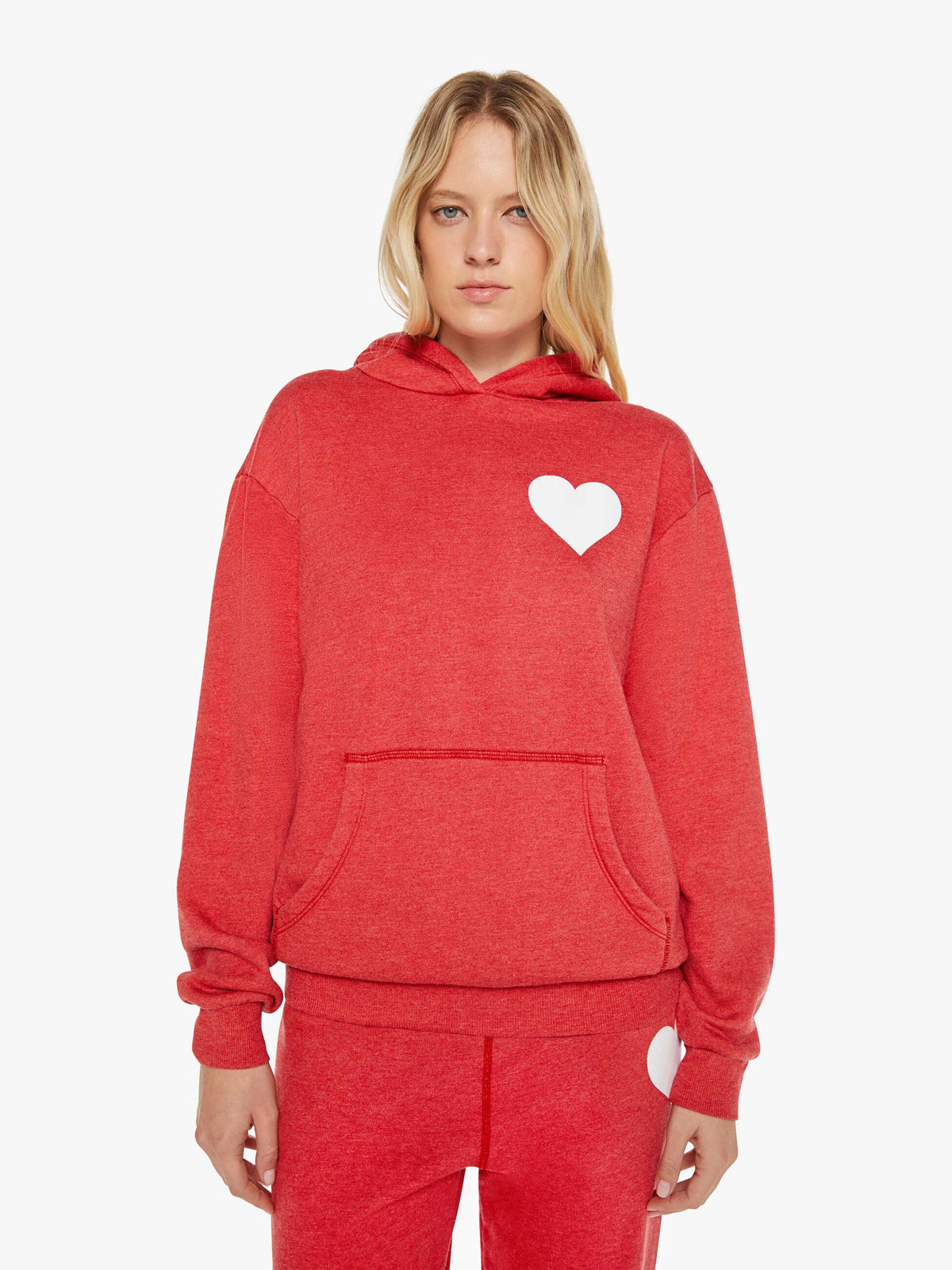 Brands SPRWMN Heart Hoodie | Mother Denim Red