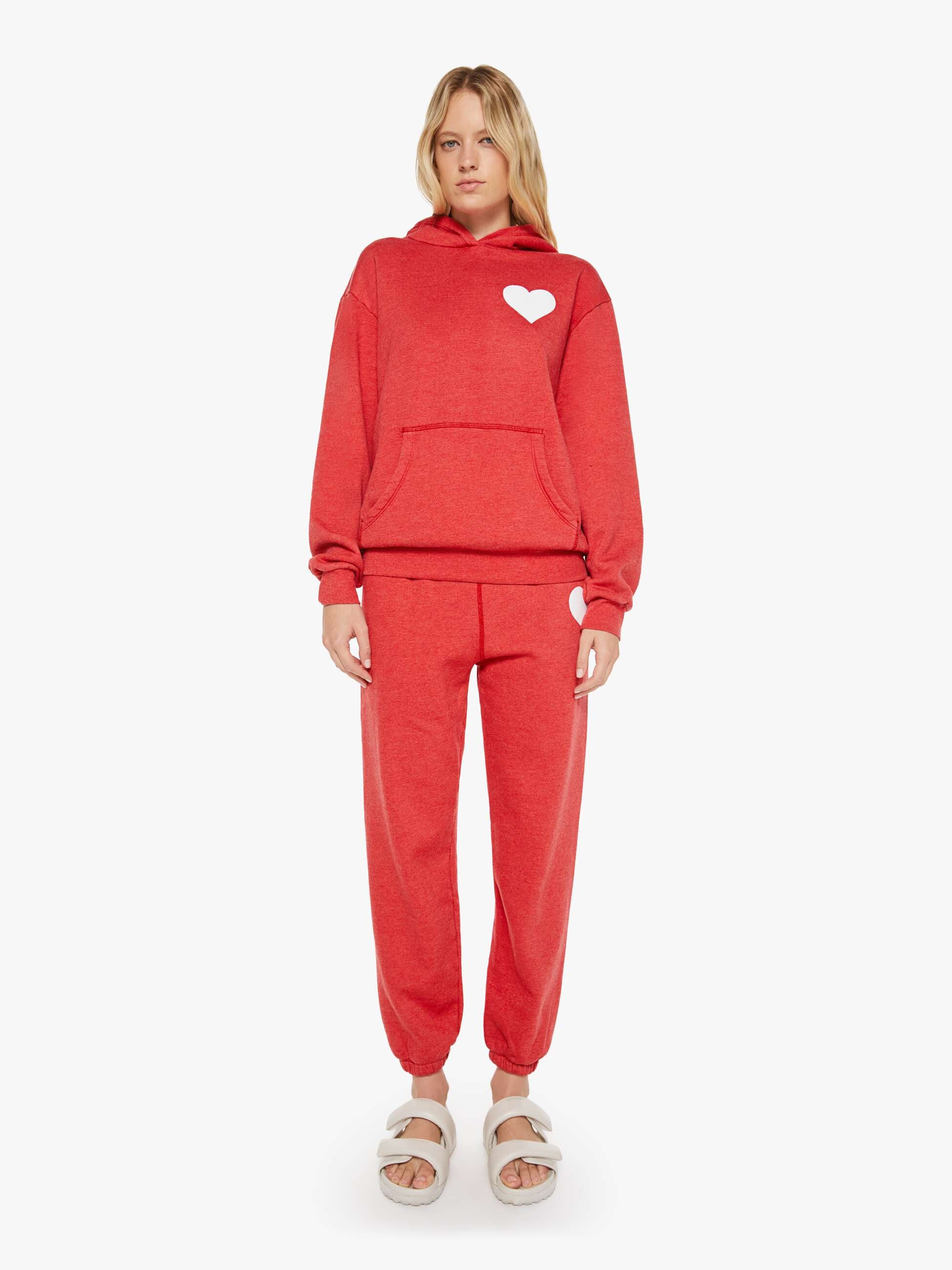 Brands SPRWMN Heart Hoodie | Mother Denim Red