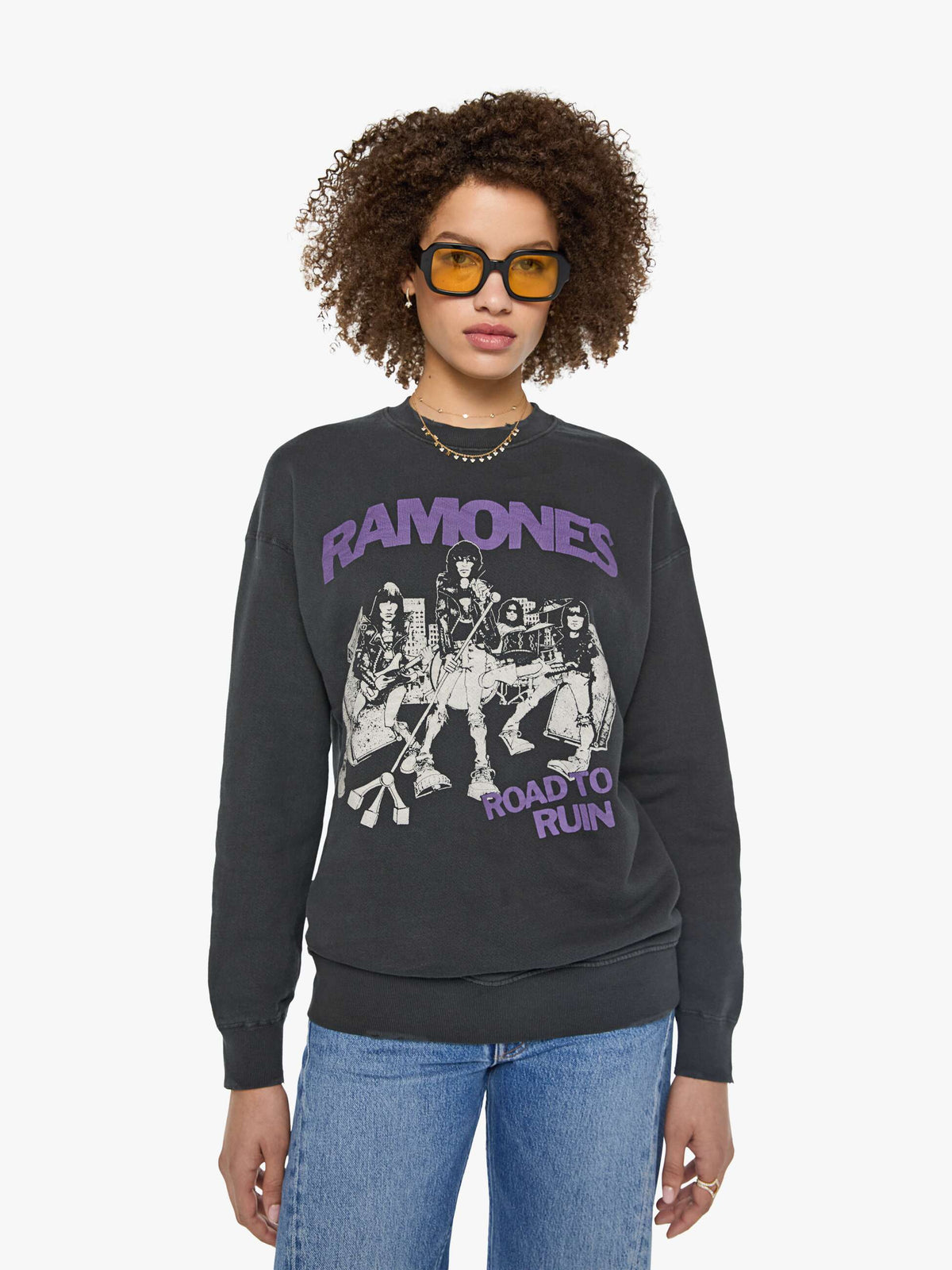 Brands MadeWorn Ramones Sweatshirt | Mother Denim Black (Charcoal)