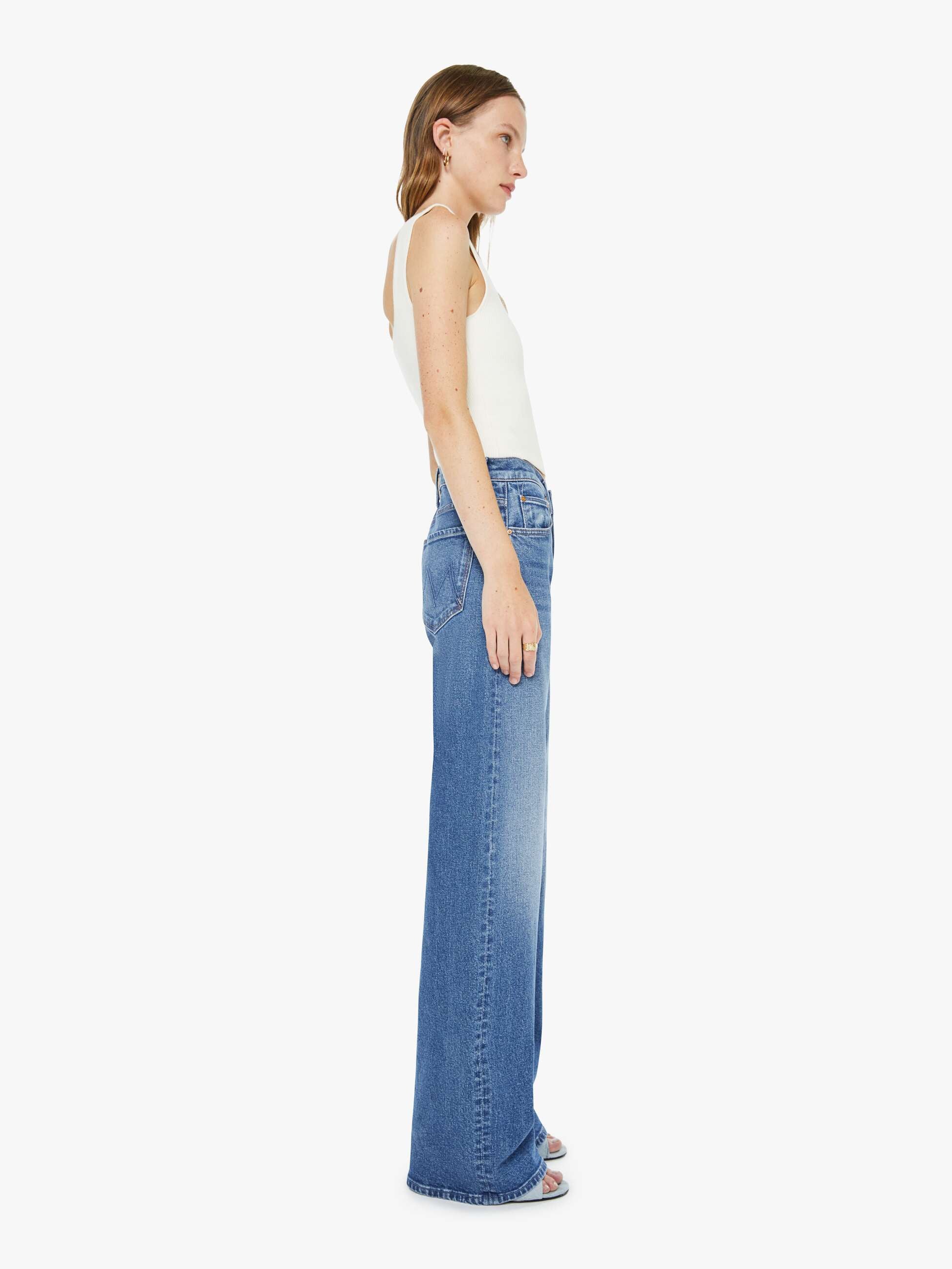 Brands Eterne Cropped V-Neck Sweatshirt | Mother Denim White (Natural)