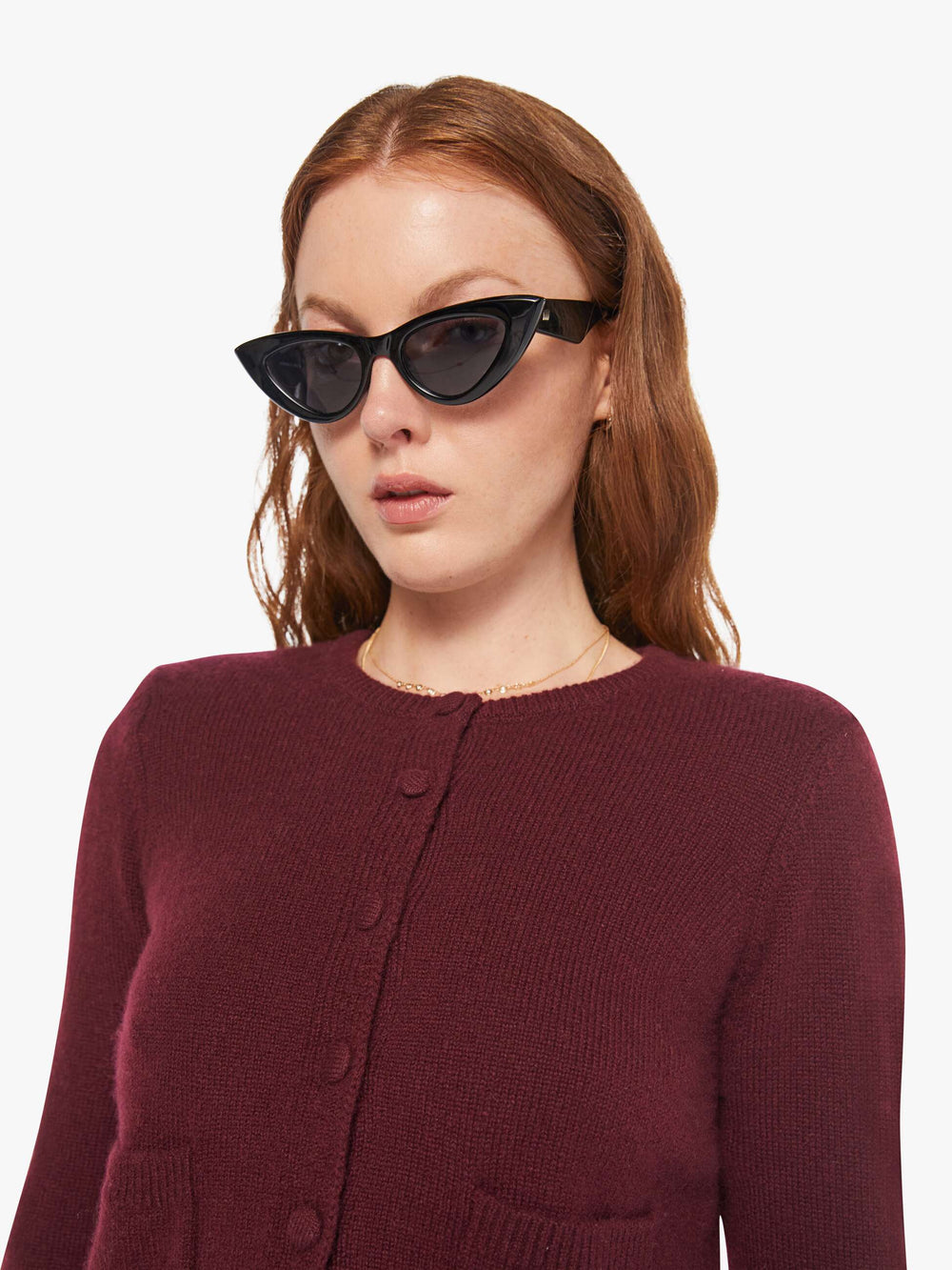Brands SABLYN Emilia Cardigan | Mother Denim BORDEAUX
