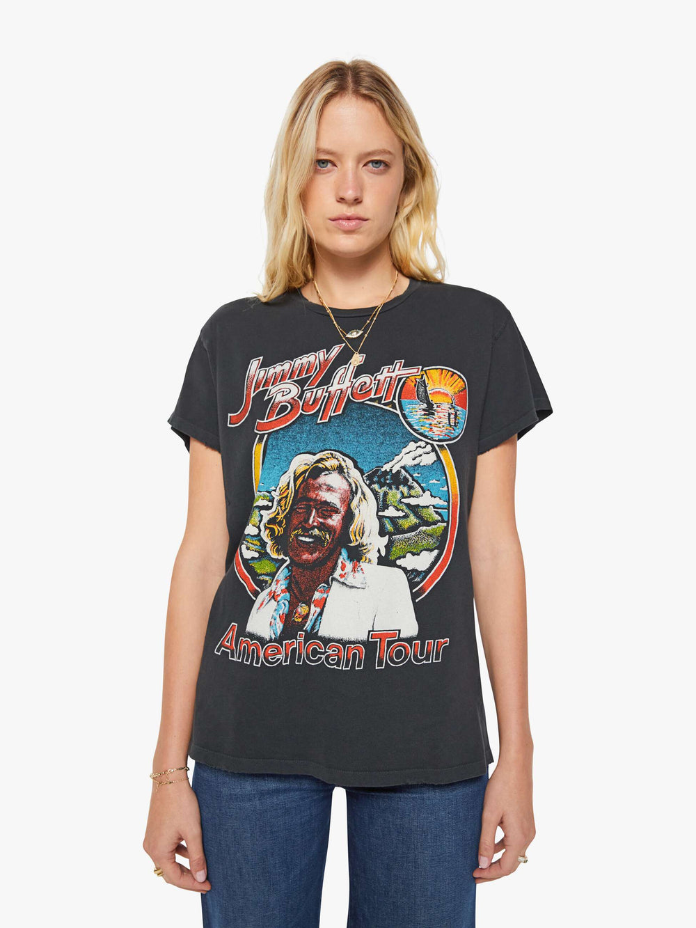 Brands MadeWorn Jimmy Buffet Tee | Mother Denim Black (Charcoal)