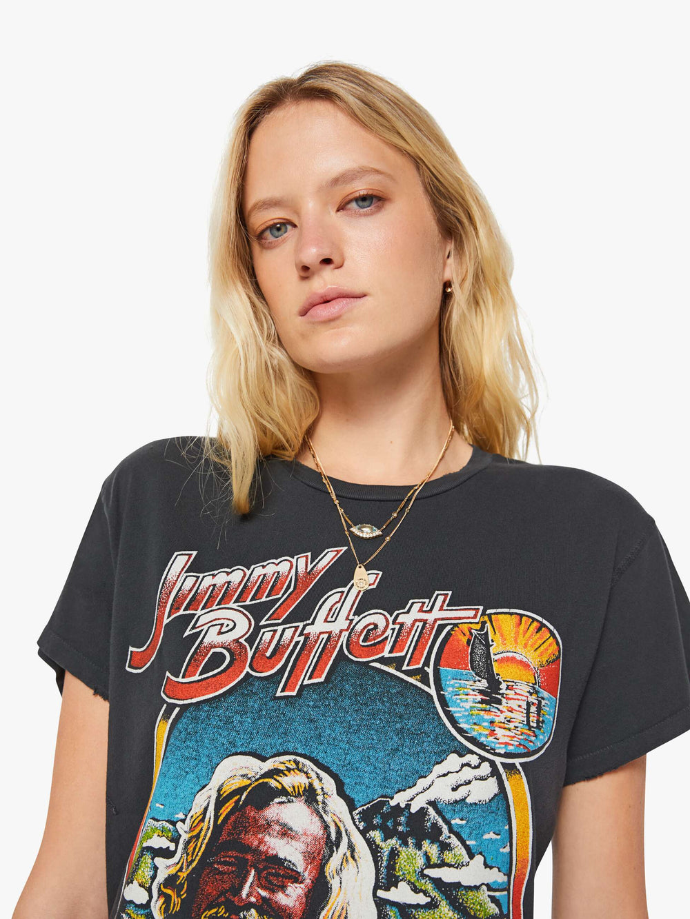 Brands MadeWorn Jimmy Buffet Tee | Mother Denim Black (Charcoal)