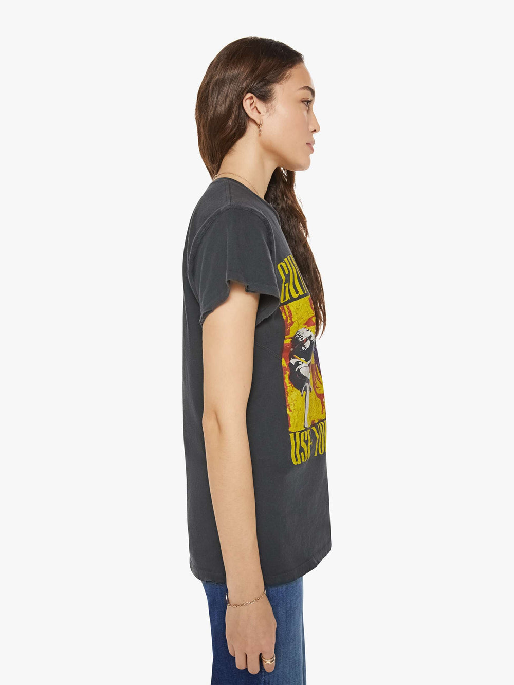 Brands MadeWorn Guns N Roses Tee | Mother Denim Black (Charcoal)