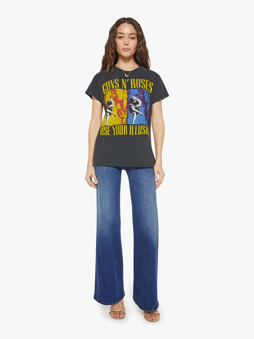 Brands MadeWorn Guns N Roses Tee | Mother Denim Black (Charcoal)